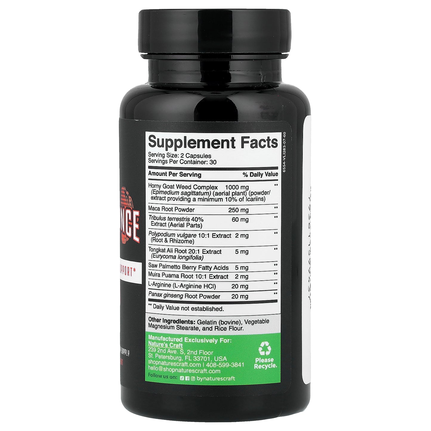 Nature's Craft, T-Enhance, 60 Capsules