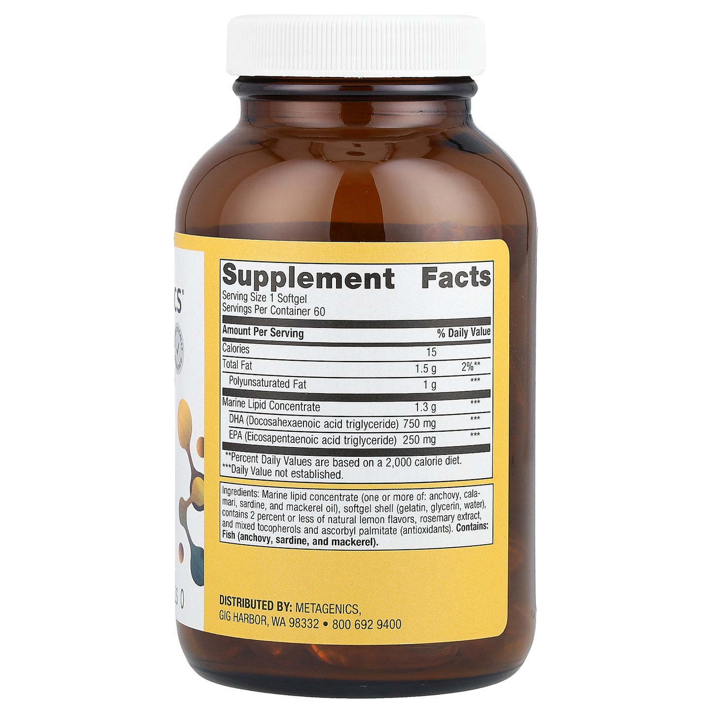 Metagenics, OmegaGenics®, Neuro Fish Oil, 1,000 mg, 60 Softgels