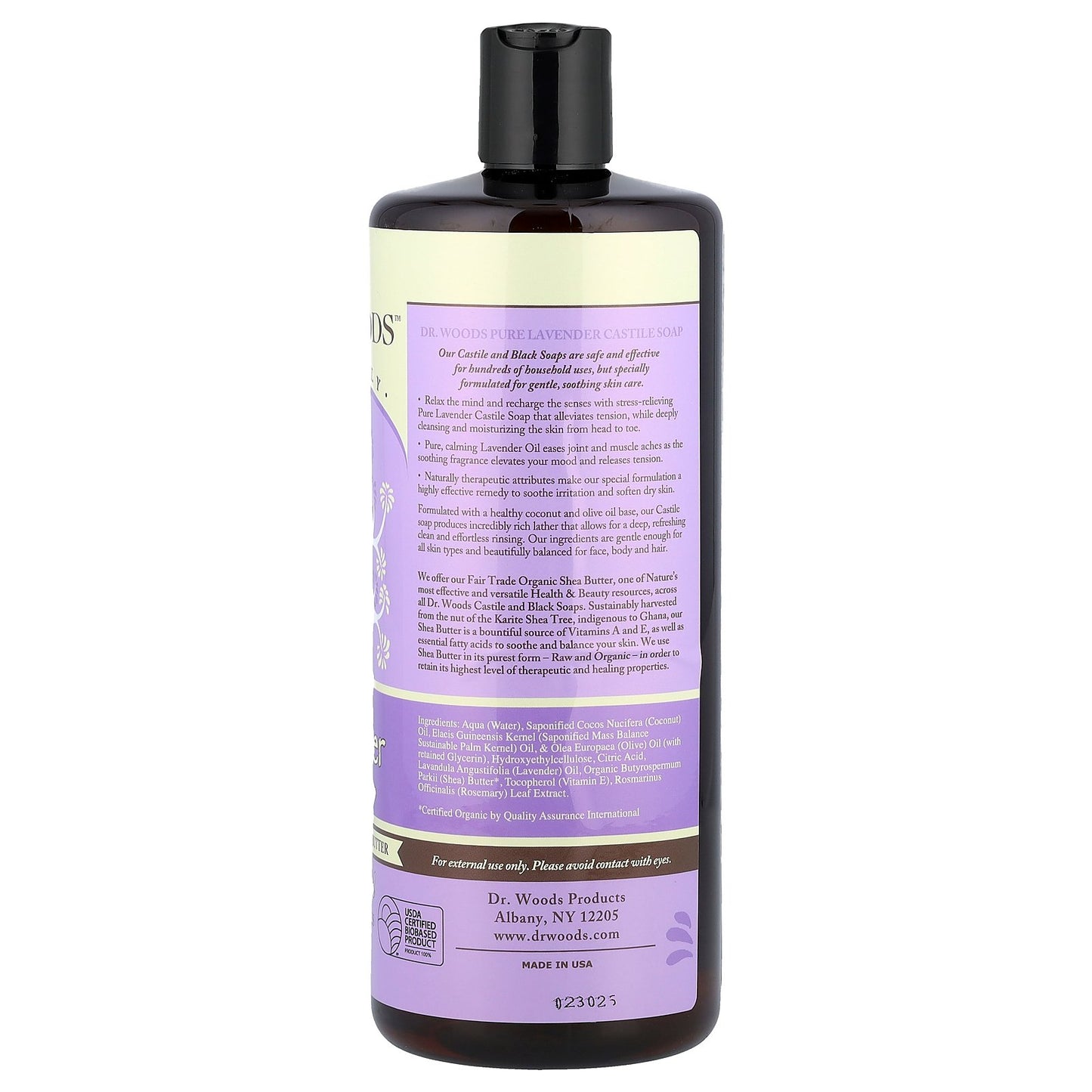 Dr. Woods, Lavender Castile Soap with Fair Trade Shea Butter, 32 fl oz (946 ml)