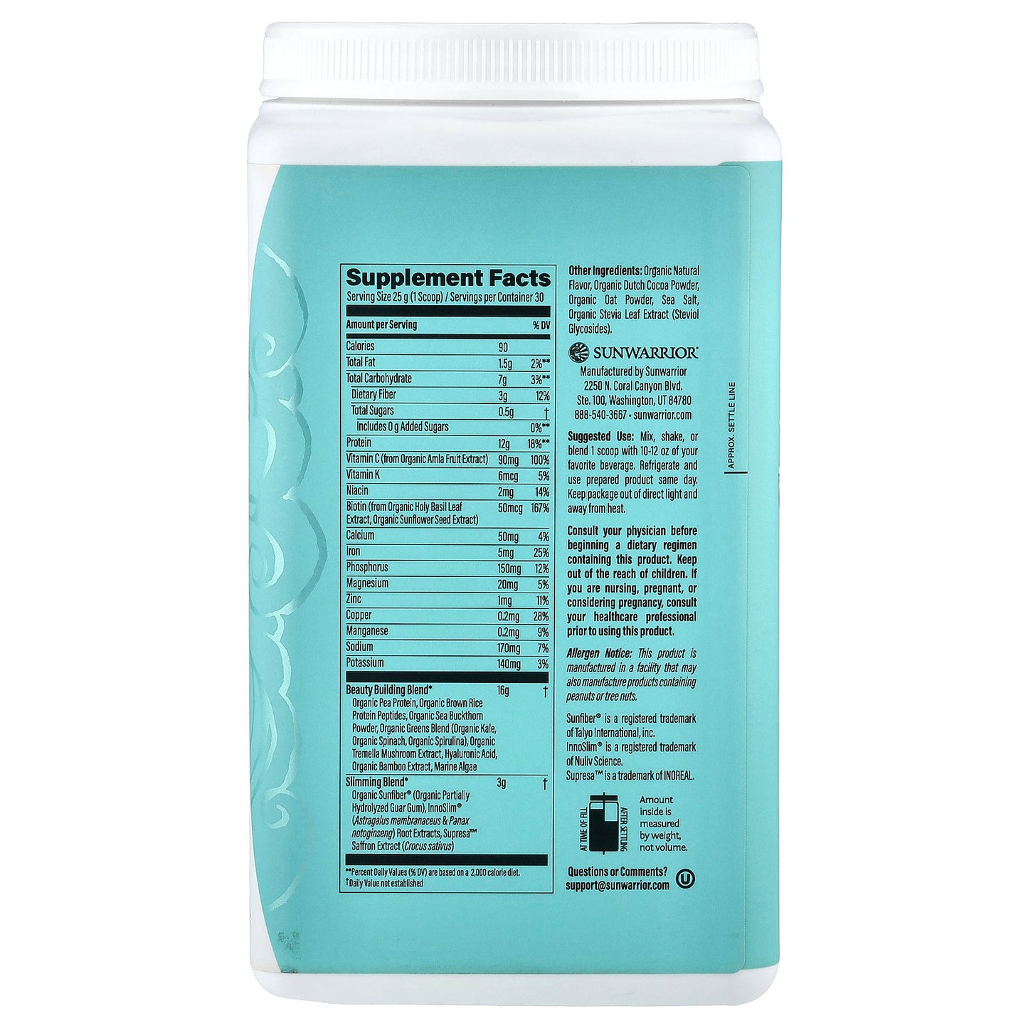 Sunwarrior, Shape, Slim Collagen Boost, Chocolate, 1.65 lb (750 g)