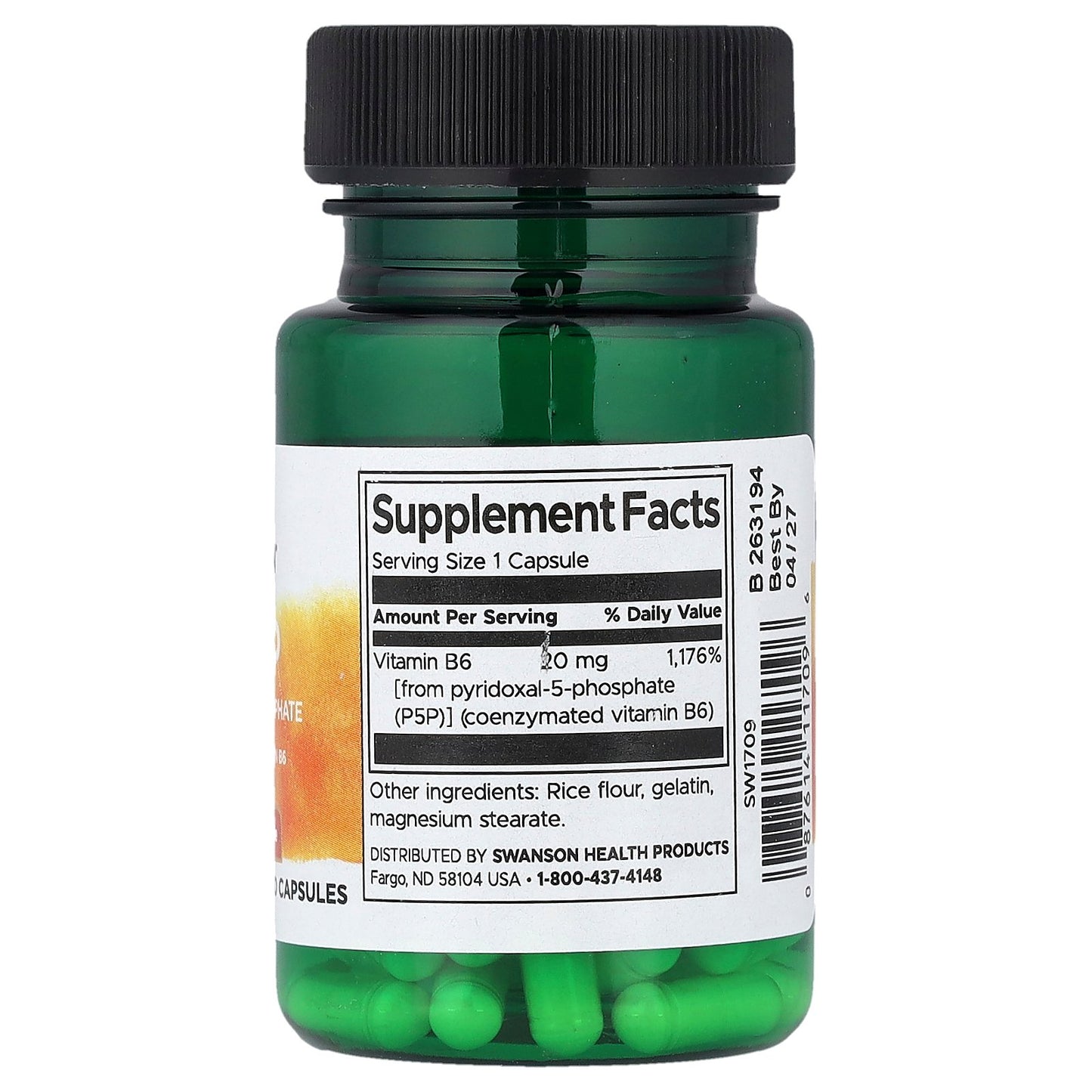 Swanson, P-5-P, 20 mg, 60 Capsules