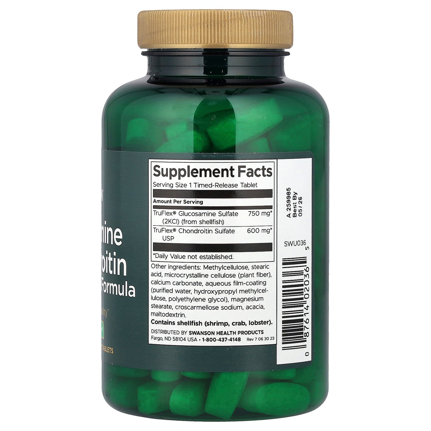 Swanson, Glucosamine & Chondroitin, 120 Tablets