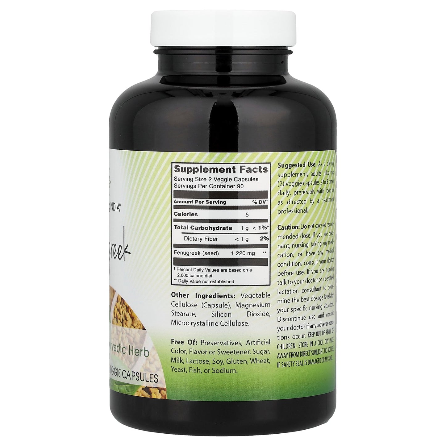 Amazing India, Fenugreek, 180 Veggie Capsules (610 mg per Capsule)