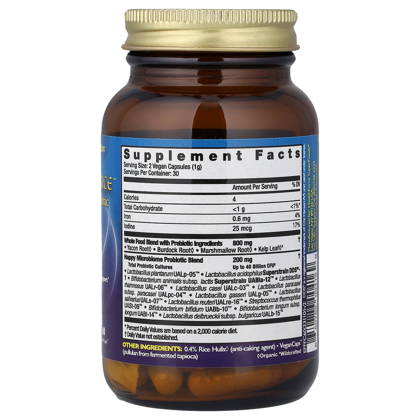 HealthForce Superfoods, Friendly Force™, The Ultimate Probiotic, 60 VeganCaps™