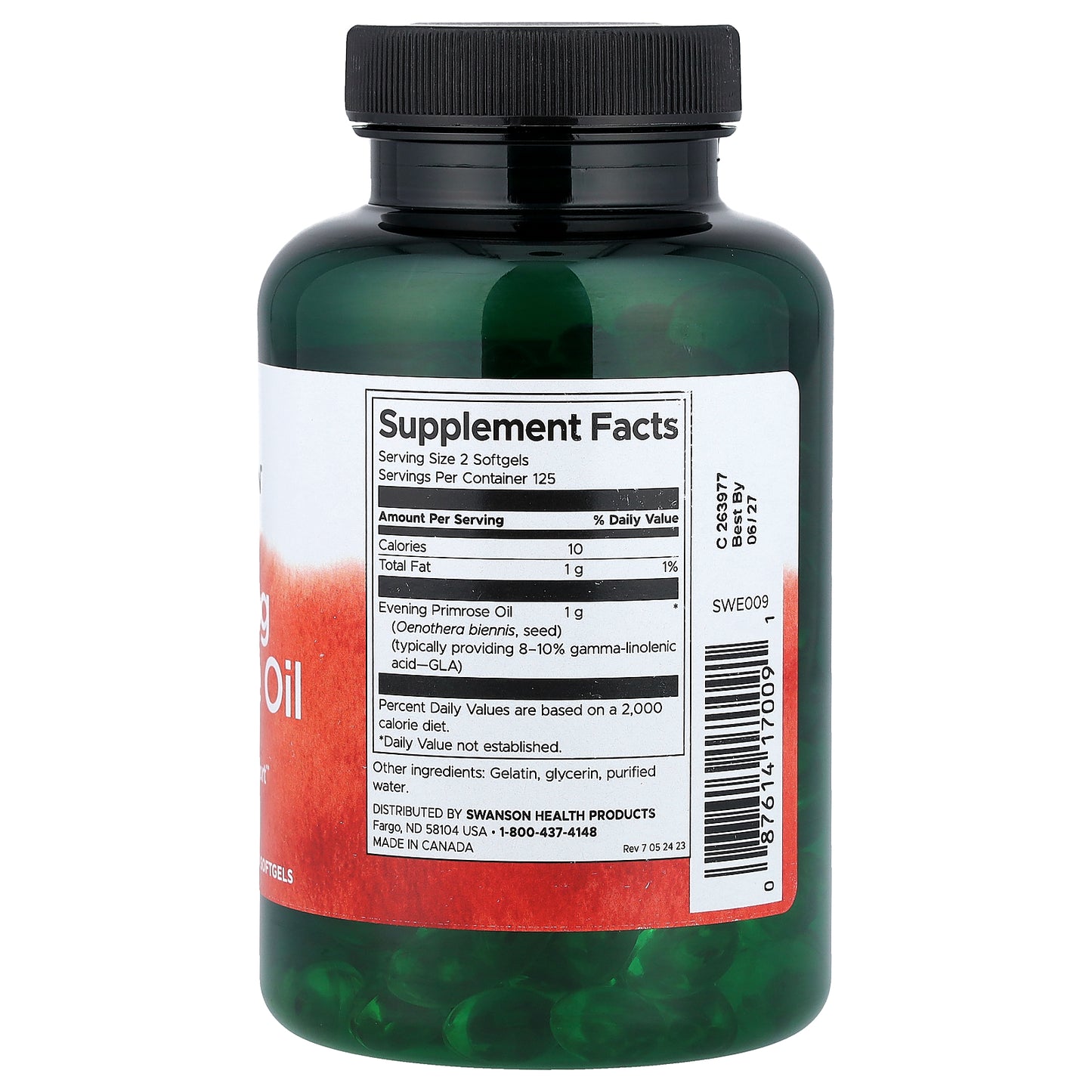 Swanson, Evening Primrose Oil, 250 Softgels (500 mg per Softgel)