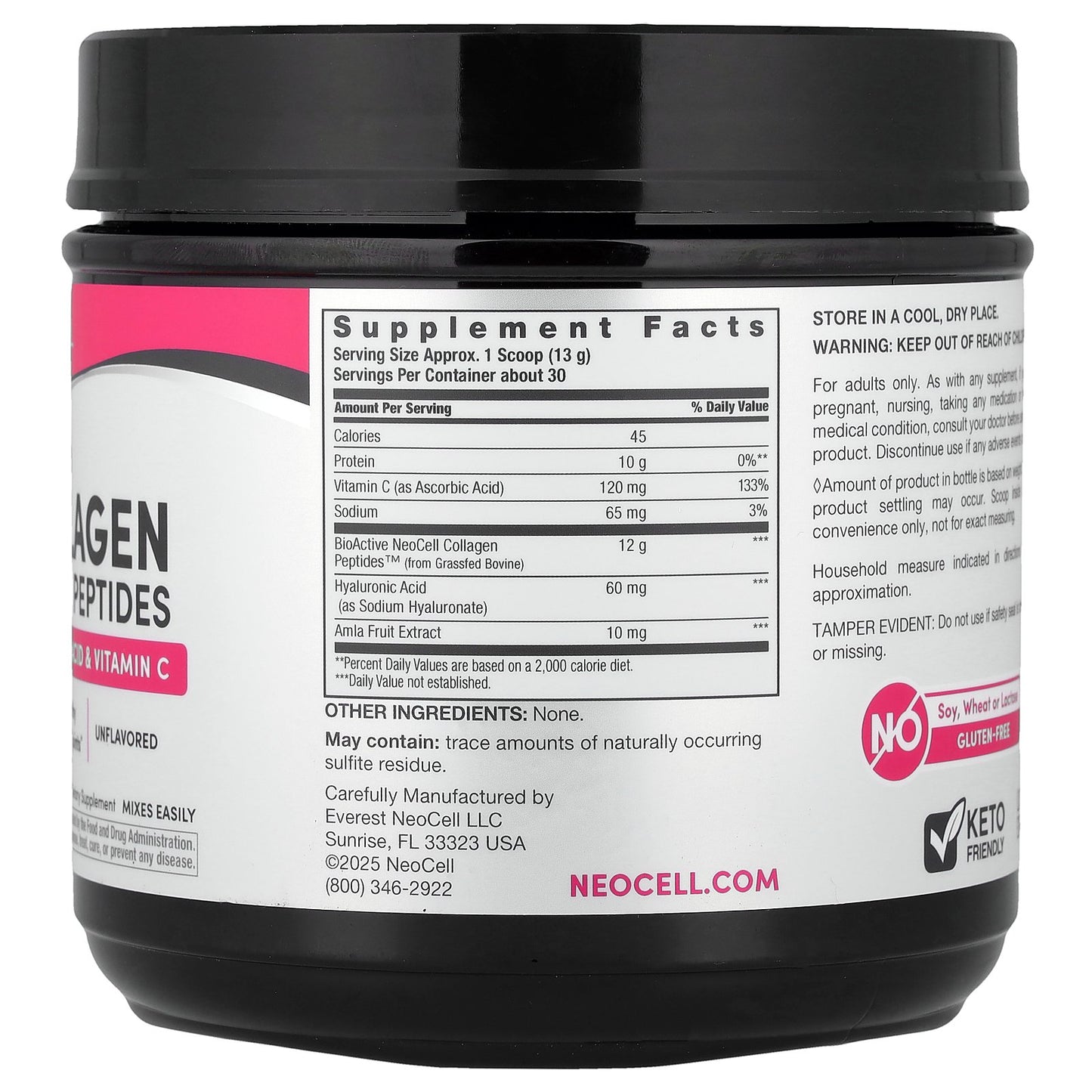 NeoCell, Advanced Collagen Peptides, Unflavored, 13.7 oz (390 g)
