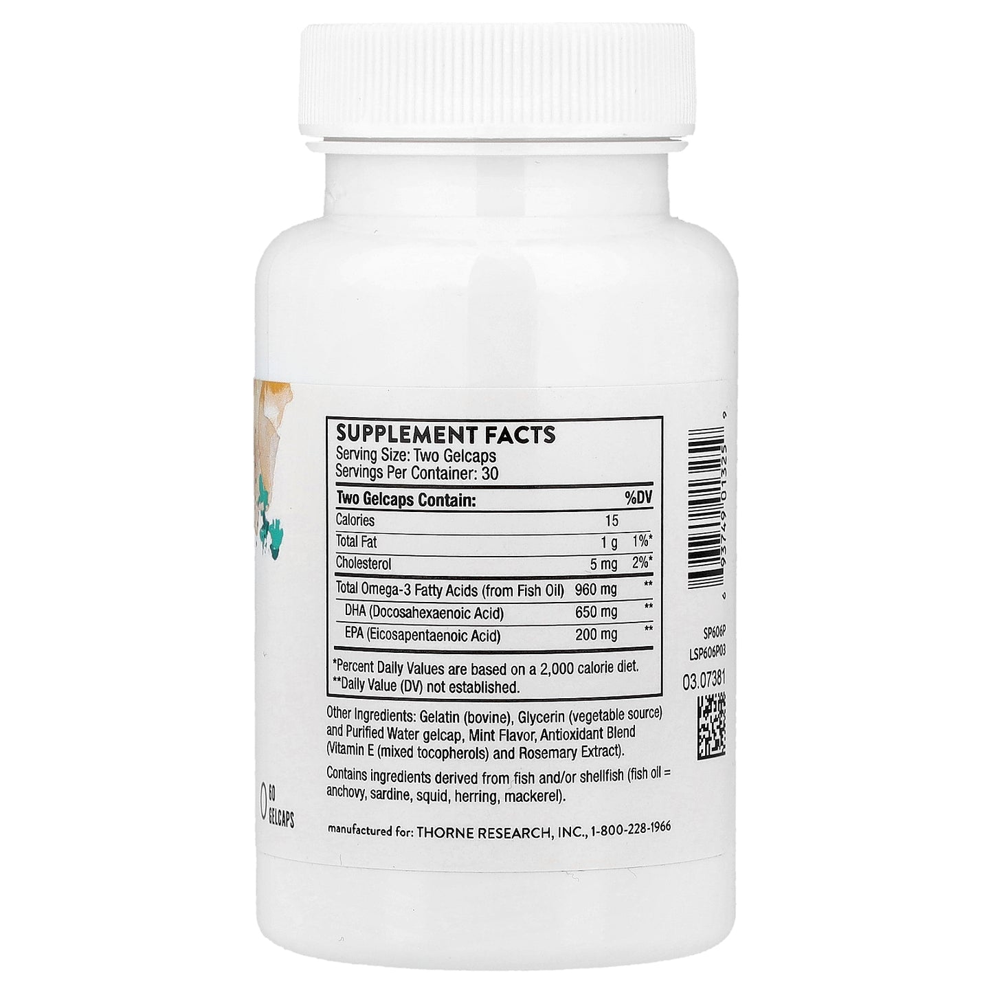 Thorne, Prenatal DHA, 60 Gelcaps