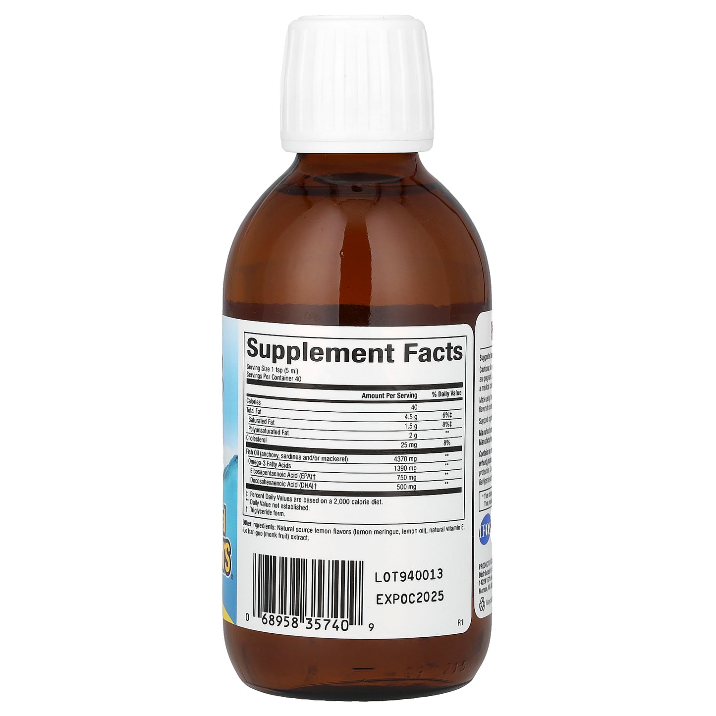 Natural Factors, SeaRich Omega-3, Delicious Lemon Meringue, 6.76 fl oz (200 ml)