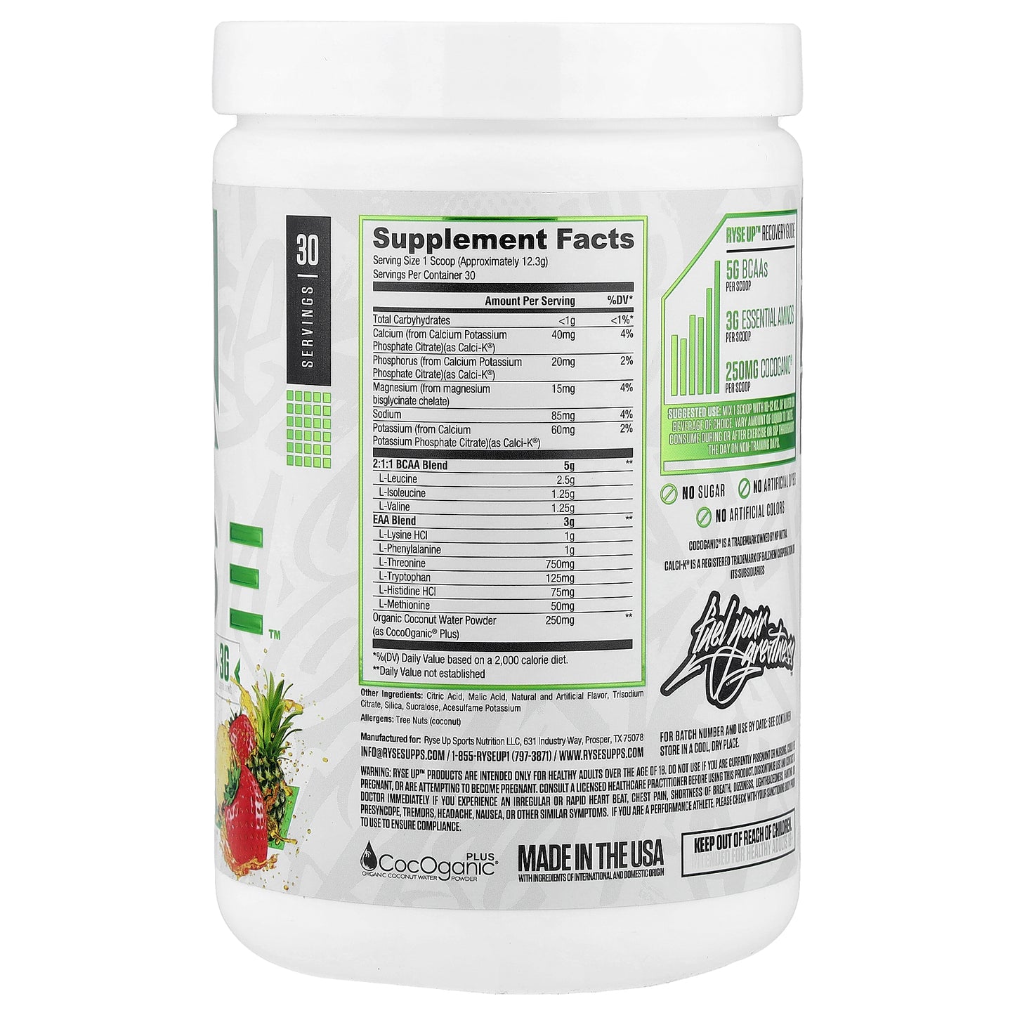 RYSE, BCAA/EAA, Strawberry Pineapple, 13 oz (369 g)