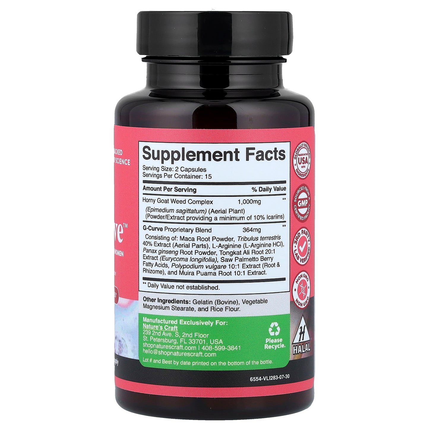 Nature's Craft, Women's Wellness, G-Curve™, 30 Capsules