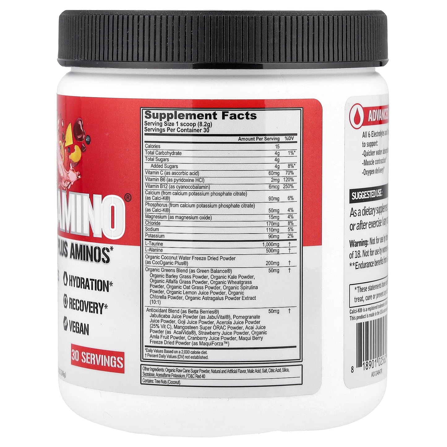 EVLution Nutrition, HydrAmino®, Fruit Punch, 8.7 oz (246 g)