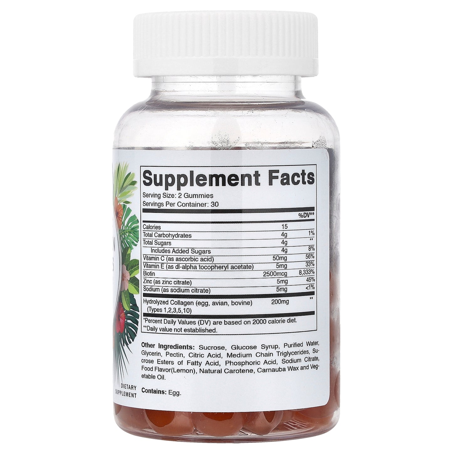 Vitamatic, Collagen Gummies With Biotin & Zinc, Lemon, 60 Gummies