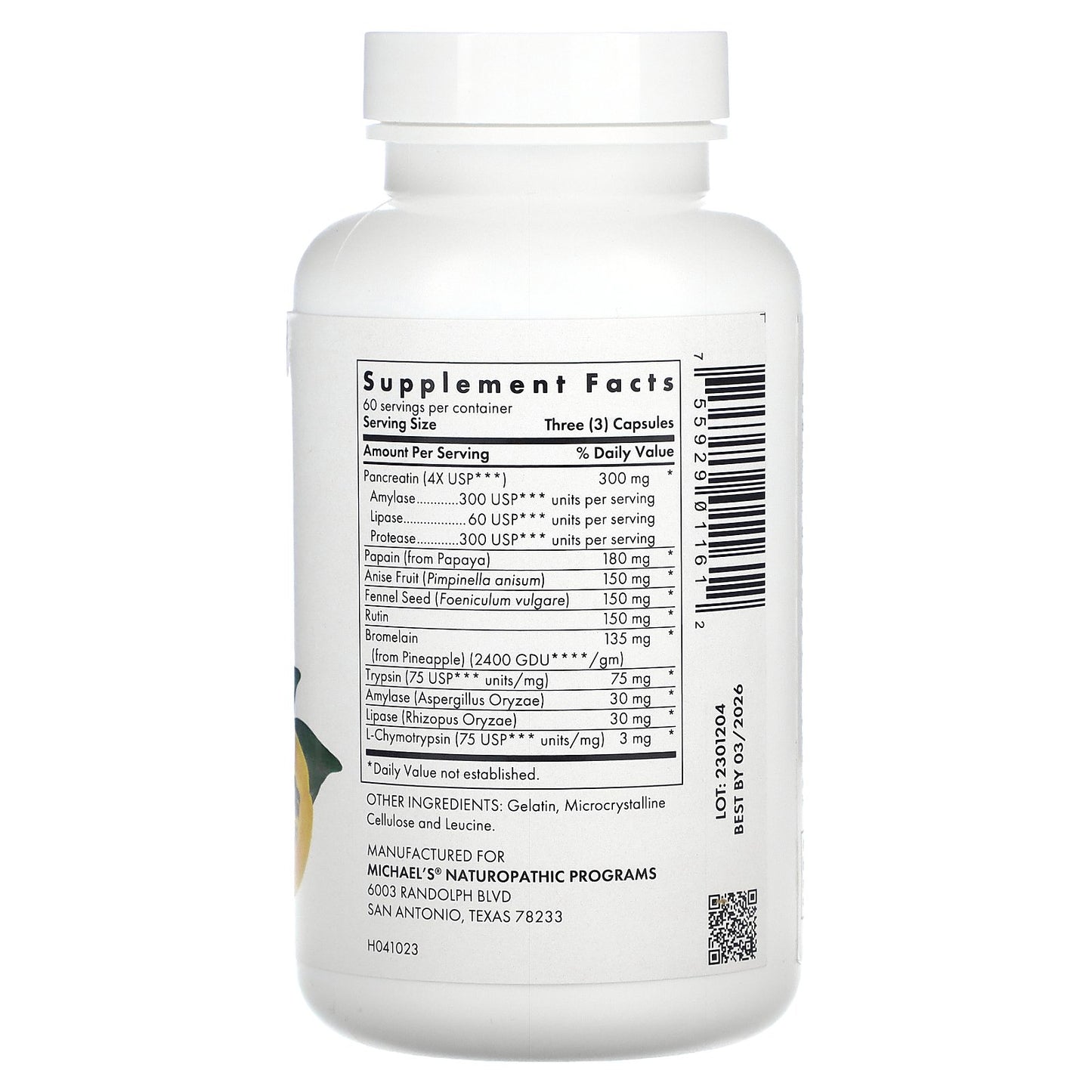 Michael's Health, Digestive Enzymes, 180 Capsules