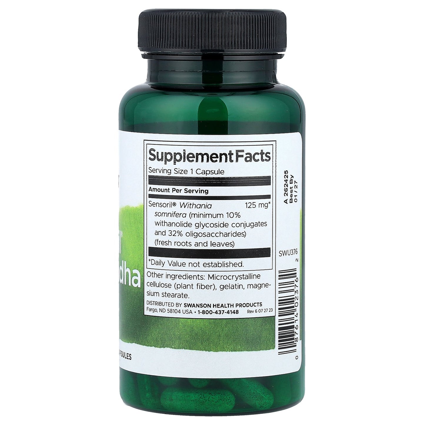 Swanson, Sensoril® Ashwagandha, 125 mg, 120 Capsules