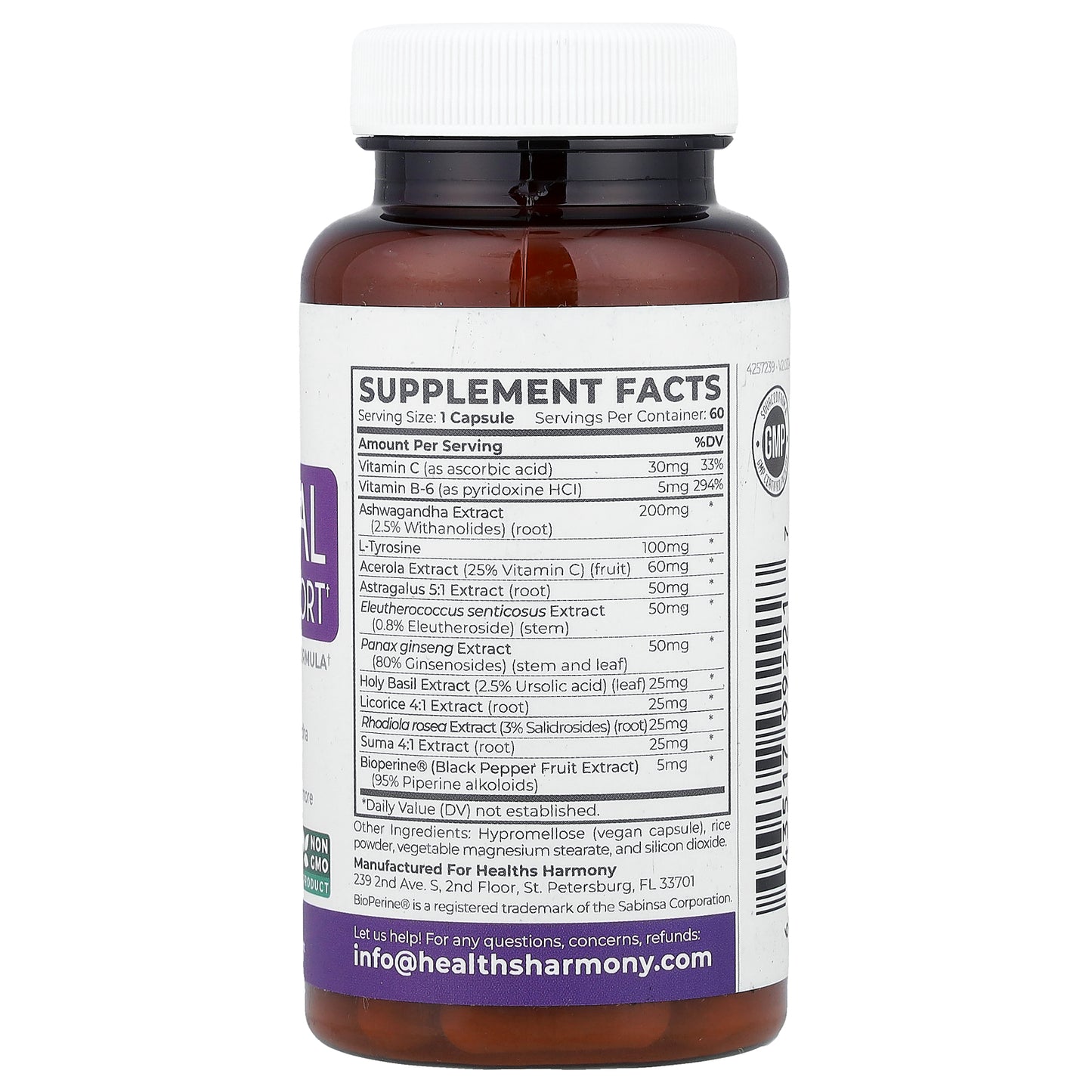 Healths Harmony, Adrenal System Support, 60 Capsules