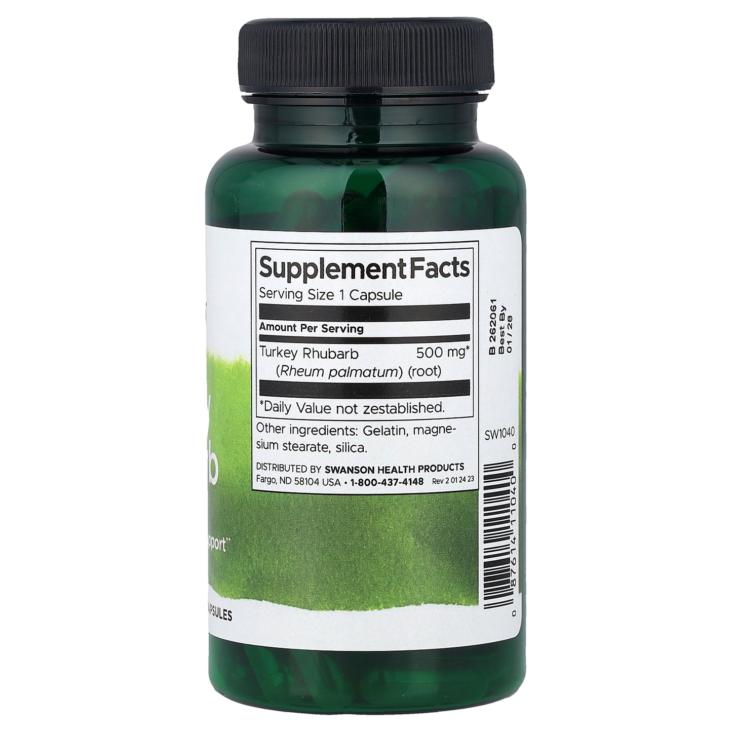 Swanson, Turkey Rhubarb, 500 mg, 100 Capsules