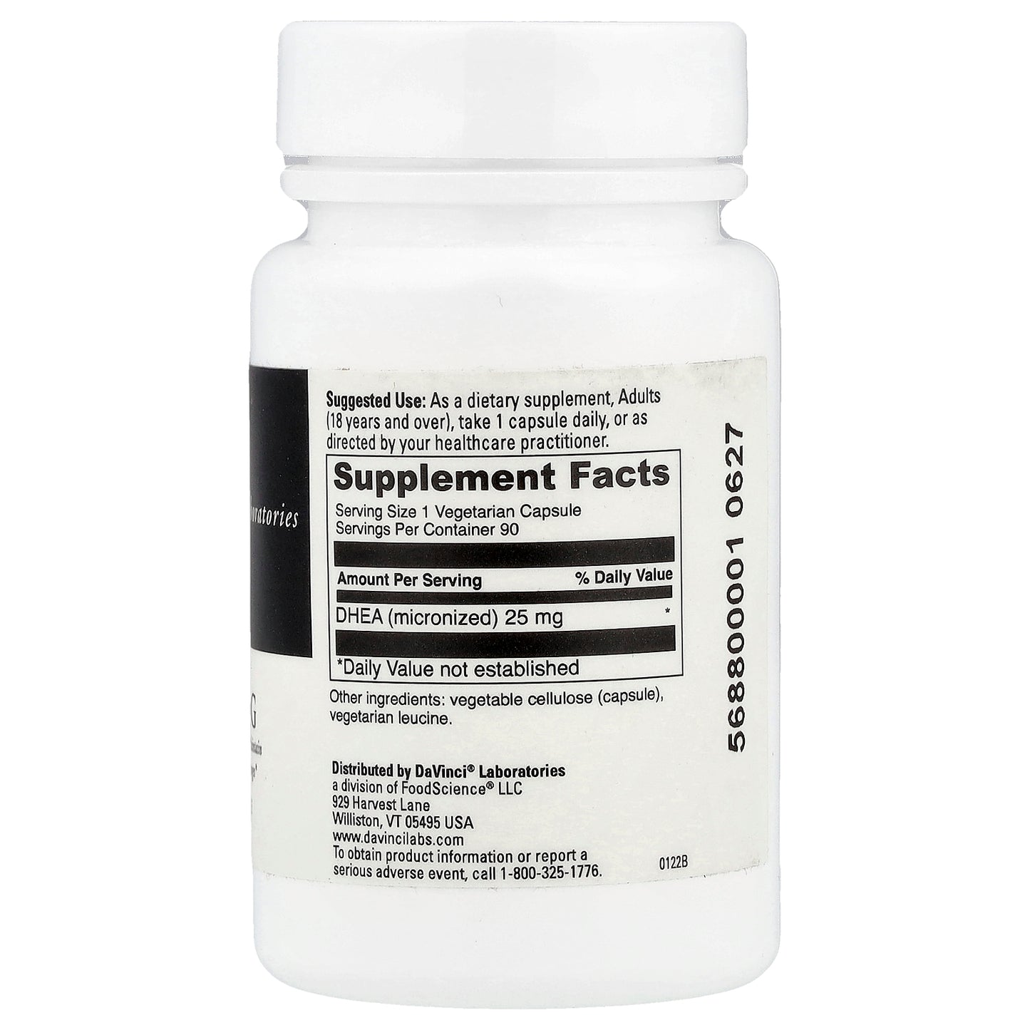 DaVinci Laboratories, Micronized DHEA, 25 mg , 90 Capsules