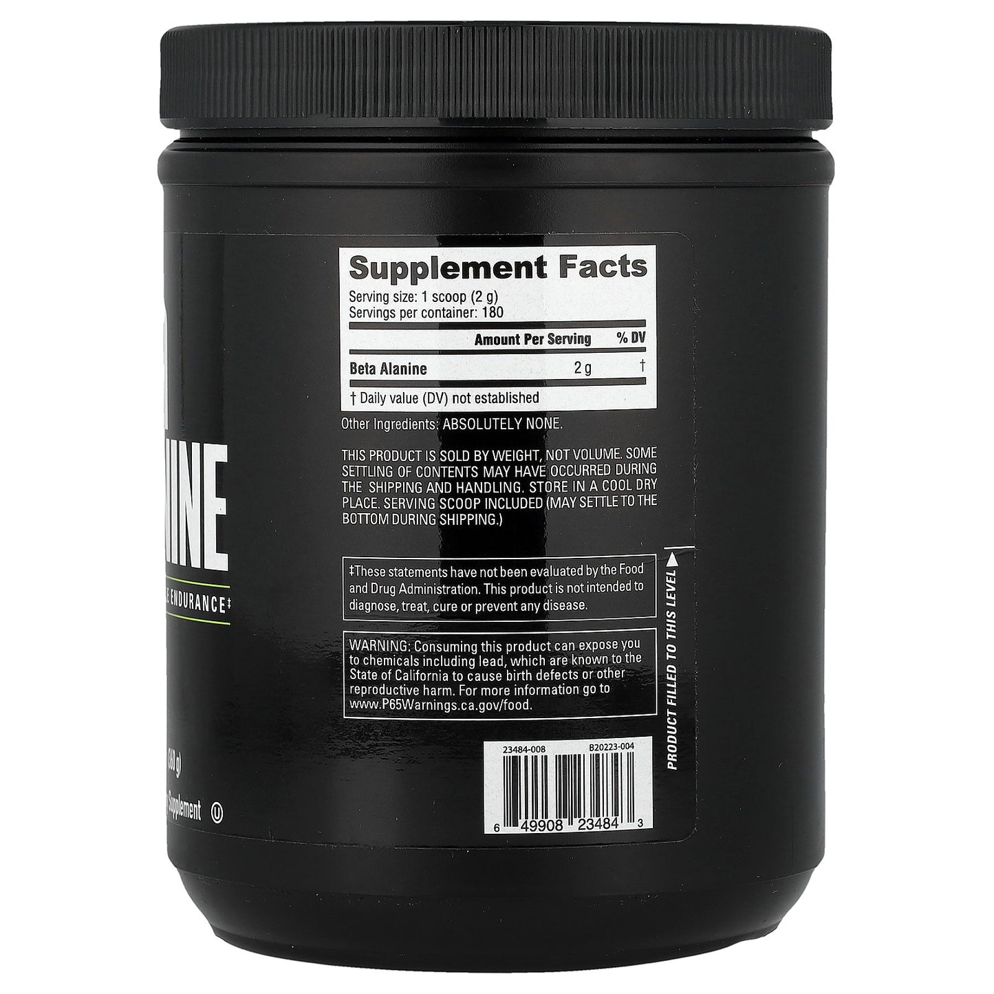 NutraBio, Beta Alanine, 12.7 oz (360 g)