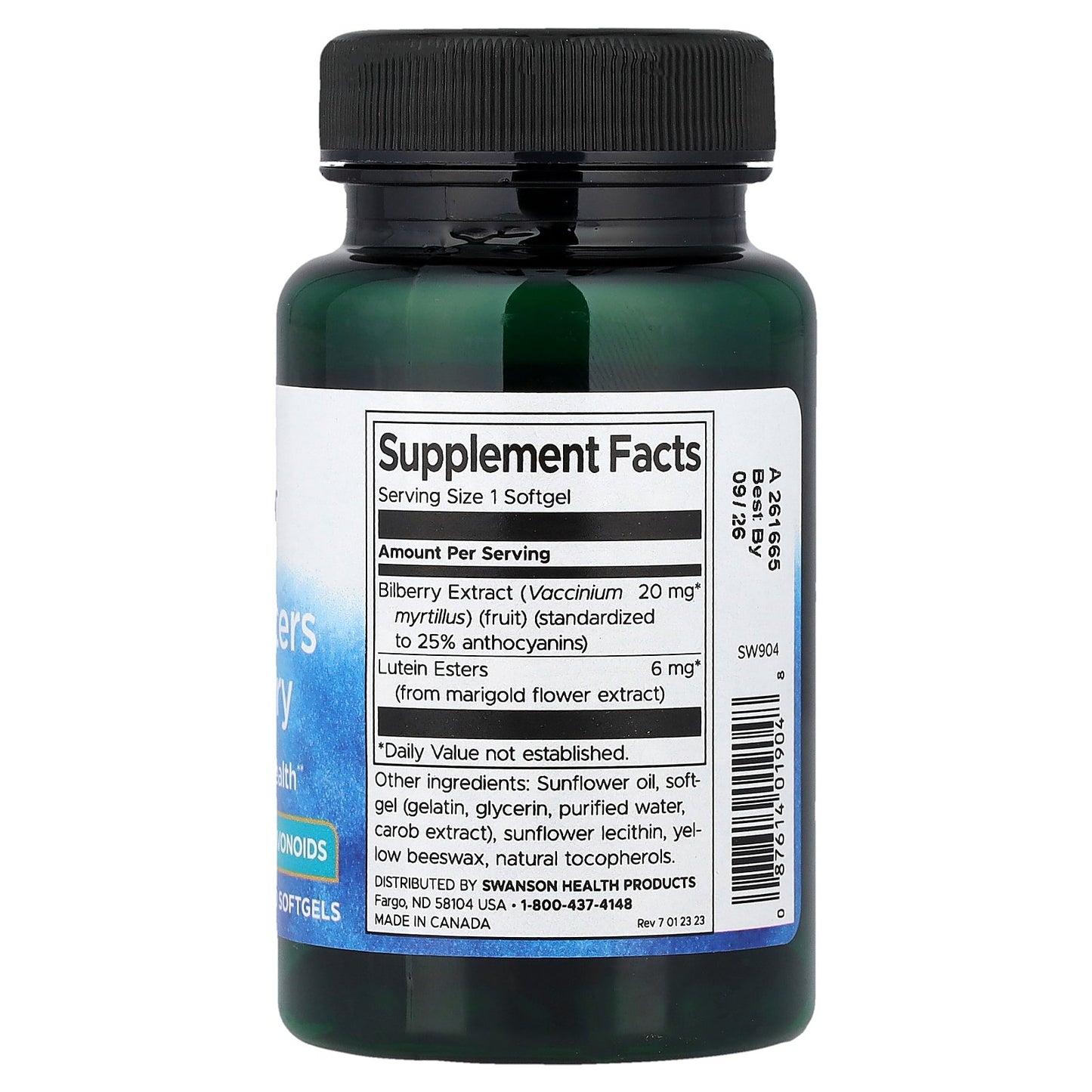 Swanson, Lutein Esters & Bilberry, 120 Softgels