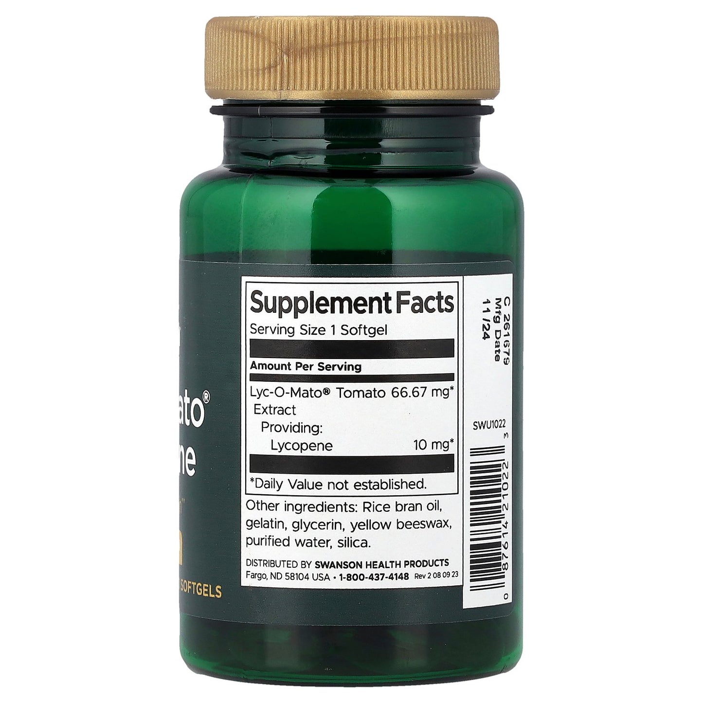 Swanson, Lyc-O-Mato® Lycopene, 10 mg, 60 Softgels