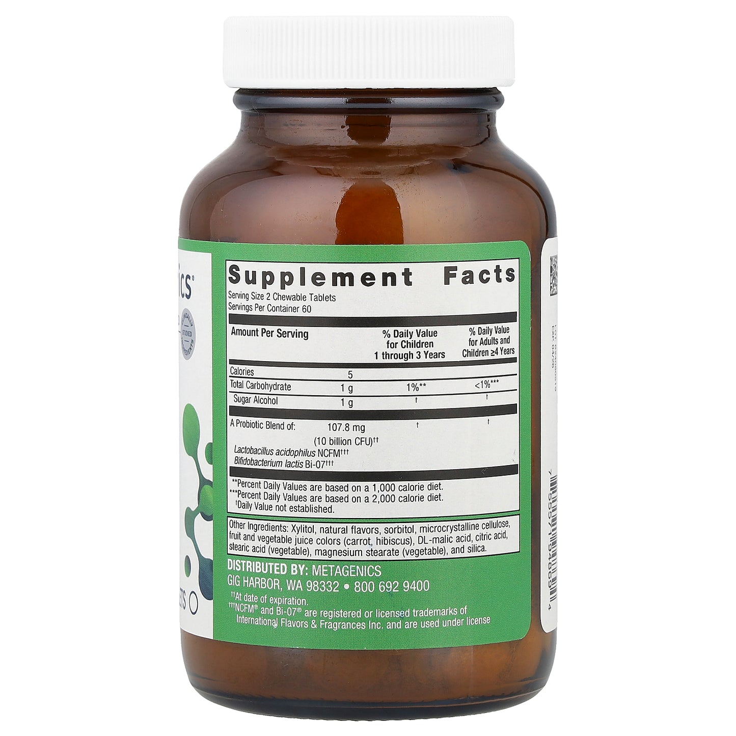 Metagenics, UltraFlora® Kid's Probiotic, Grape, 120 Tablets