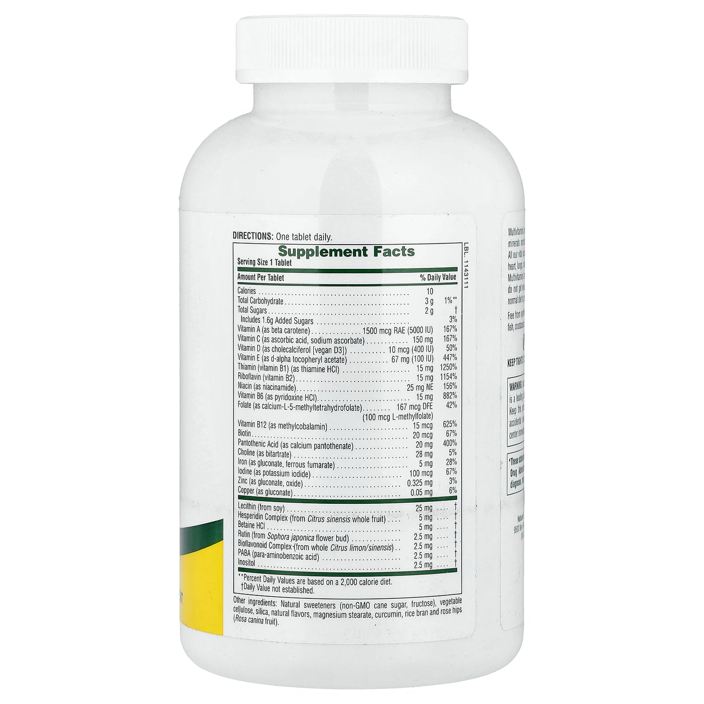 NaturesPlus, Adult's Chewable Multivitamin & Mineral, Pineapple, 180 Tablets