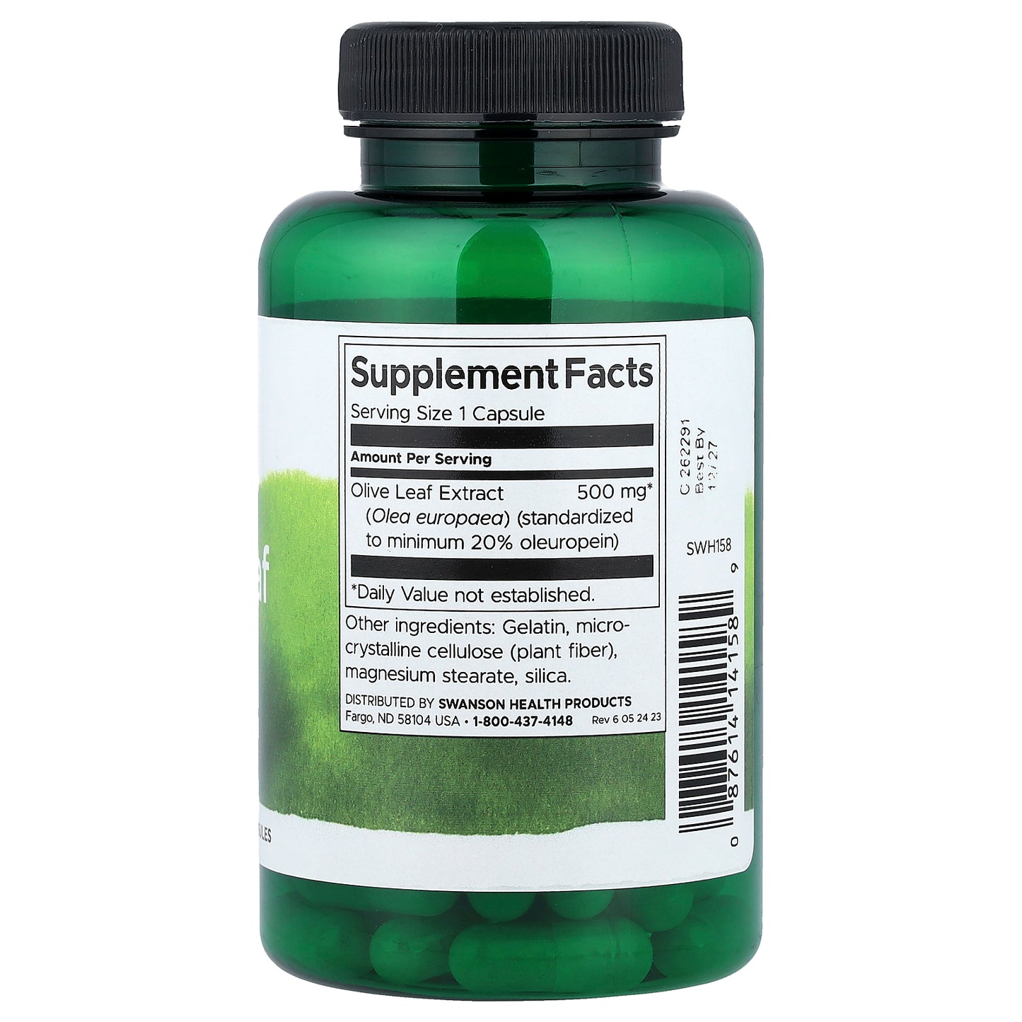 Swanson, Olive Leaf Extract , 500 mg , 60 Capsules