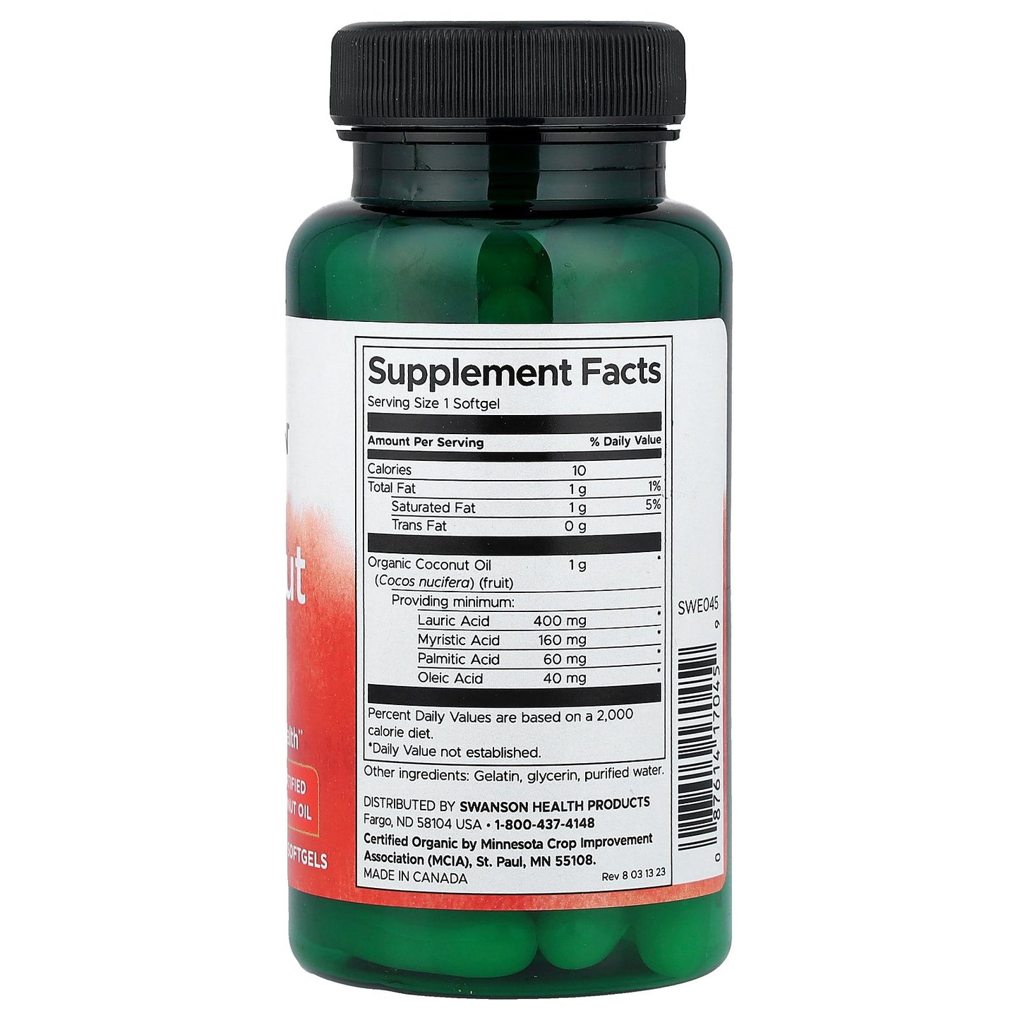 Swanson, Coconut Oil, 1,000 mg, 60 Softgels