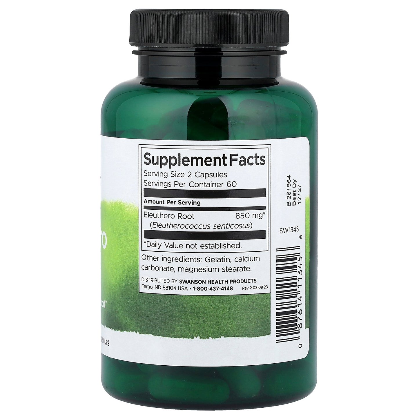Swanson, Eleuthero Root, 120 Capsules (425 mg per Capsule)