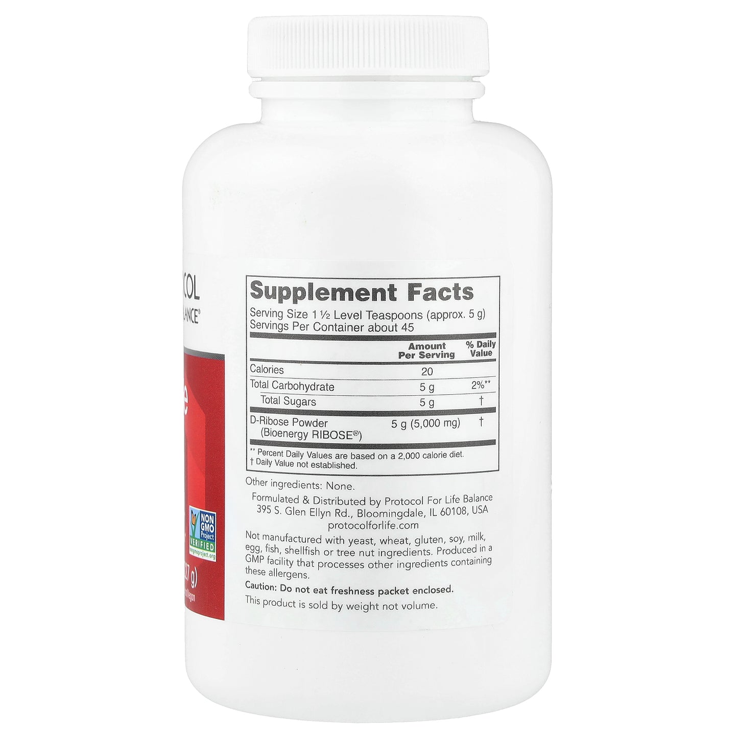 Protocol for Life Balance, D-Ribose Powder, 8 oz (227 g)