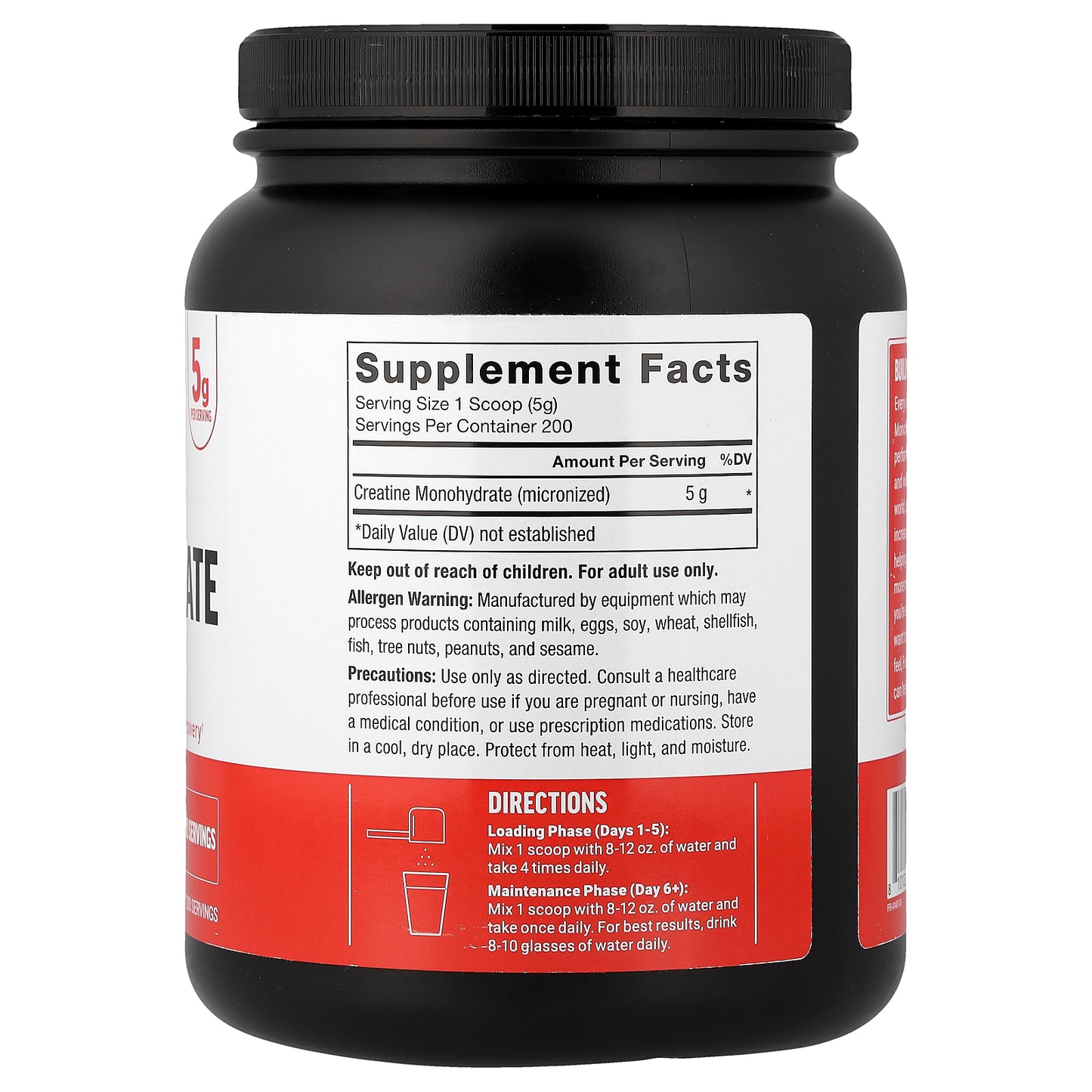 Force Factor, Creatine Monohydrate Powder, Unflavored, 35.3 oz (1 kg)