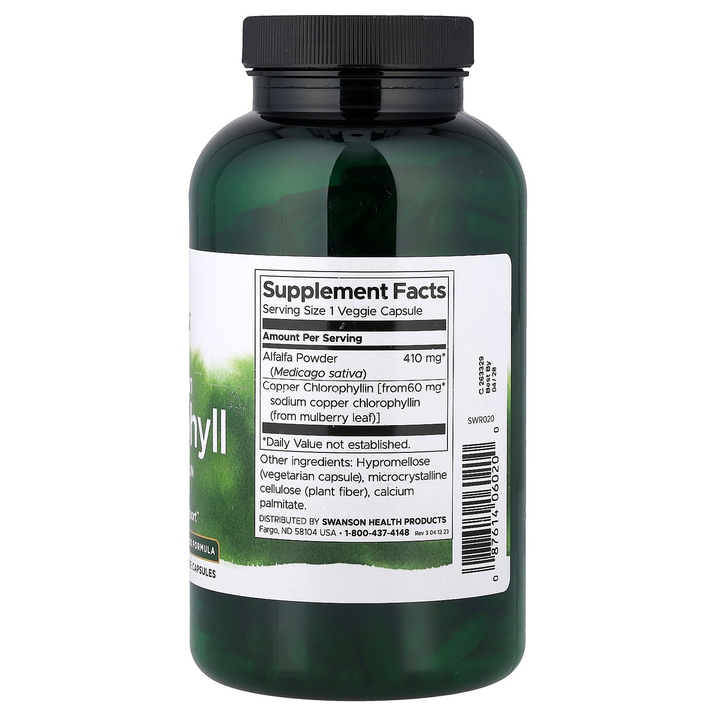 Swanson, Vegetarian Chlorophyll, 300 Veggie Capsules
