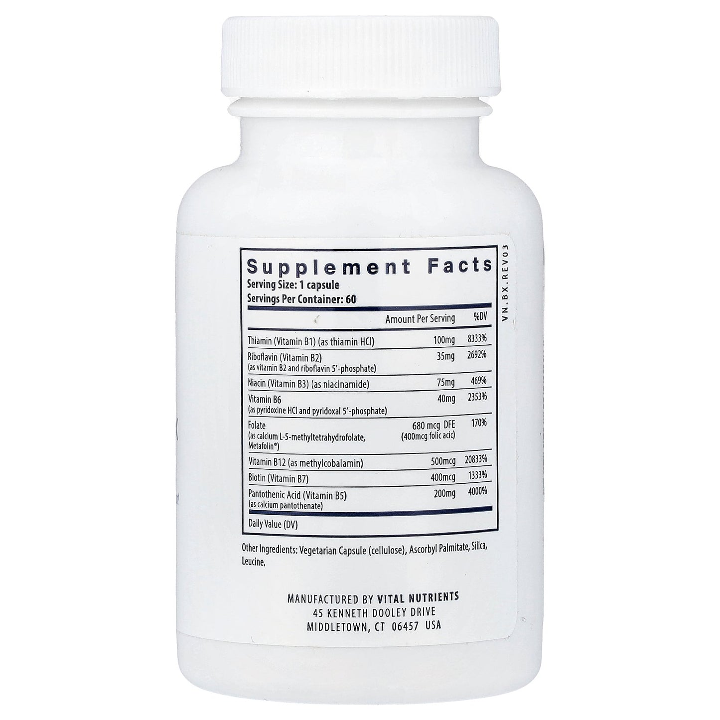 Vital Nutrients, B-Complex, 60 Vegan Capsules