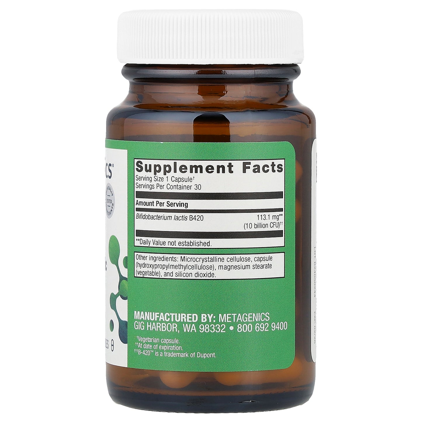 Metagenics, UltraFlora® Control Probiotic, 113.1 mg (10 Billion CFU), 30 Capsules