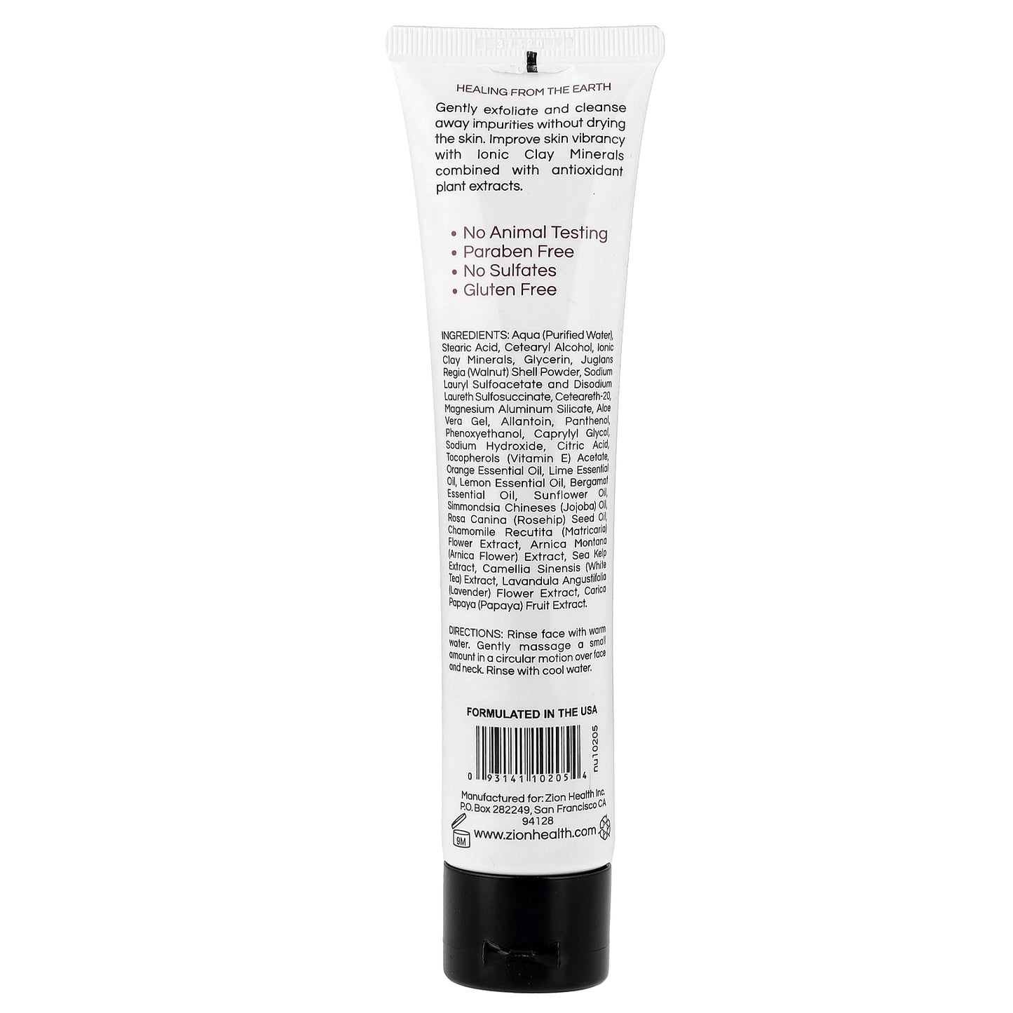 Zion Health, Clay Cleanser Face Scrub, For All Skin Types, 4 oz (113 g)