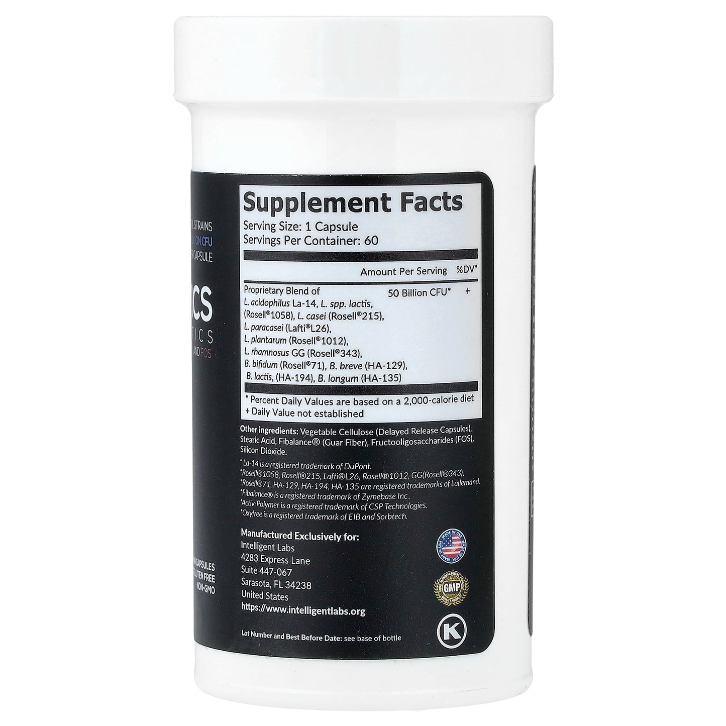 Intelligent Labs, Probiotics and Prebiotics, 60 Vegetarian Capsules