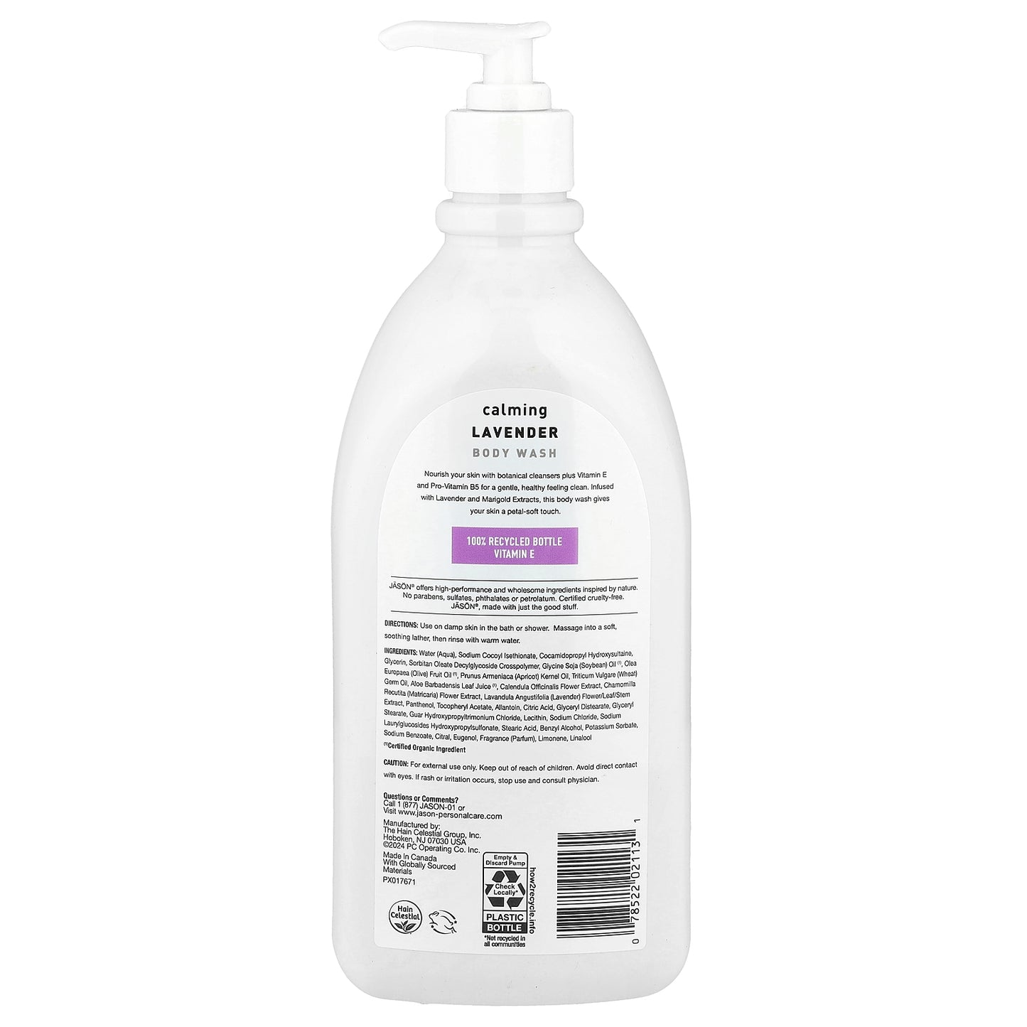 Jason Natural, Body Wash, Calming Lavender, 30 fl oz (887 ml)