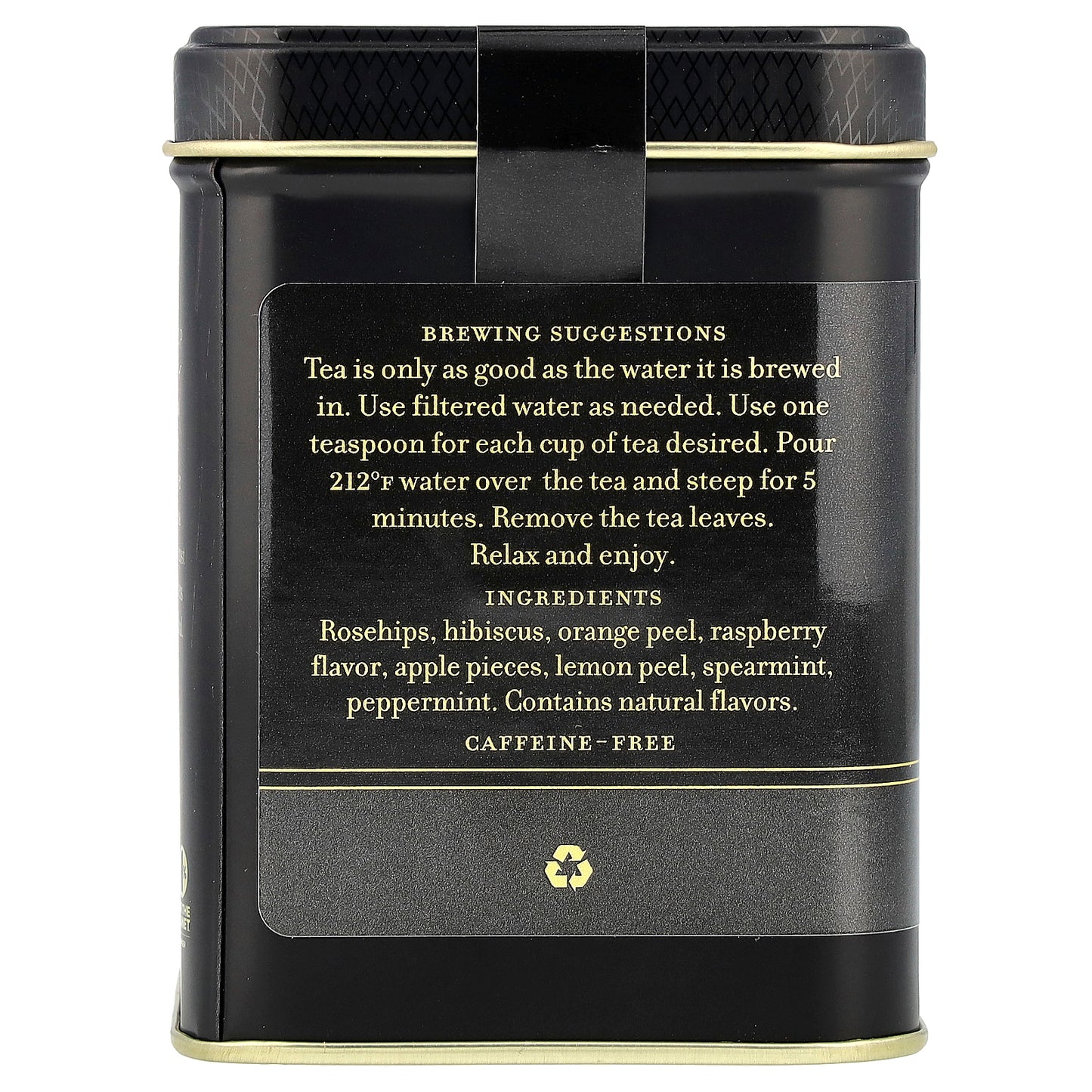 Harney & Sons, Herbal Tea, Raspberry Herbal, Caffeine Free, 4 oz (112 g)