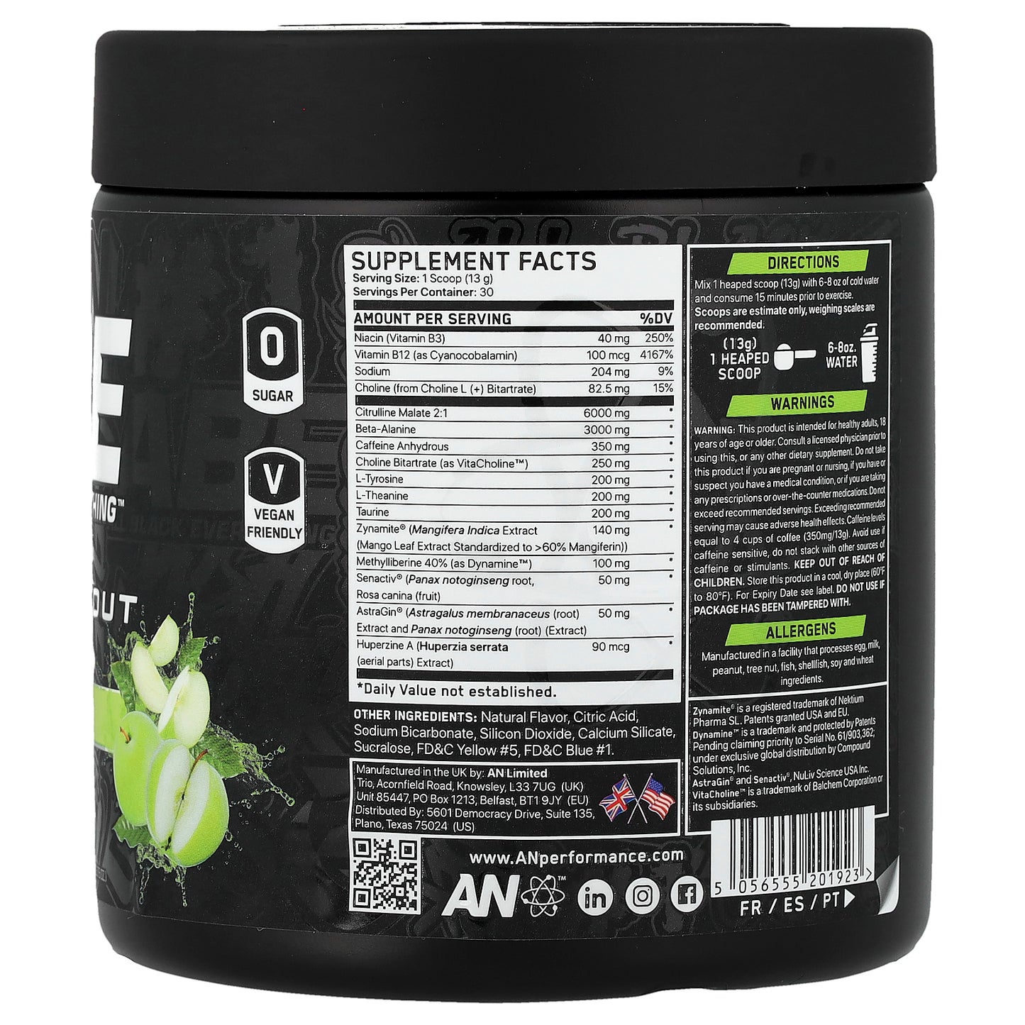 ABE, Pre-Workout, Sour Apple, 13.75 oz (390 g)