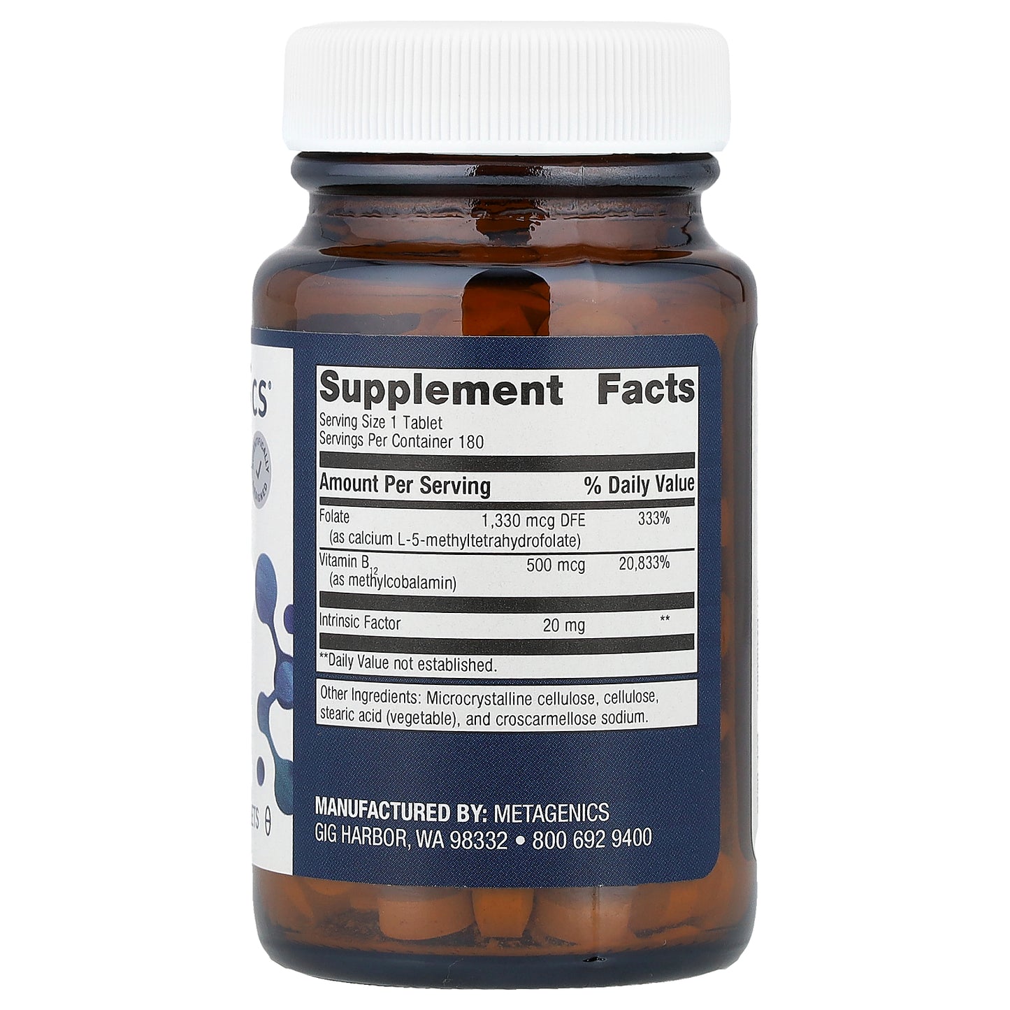 Metagenics, Intrinsi Vitamin B12-Folate™, 180 Tablets