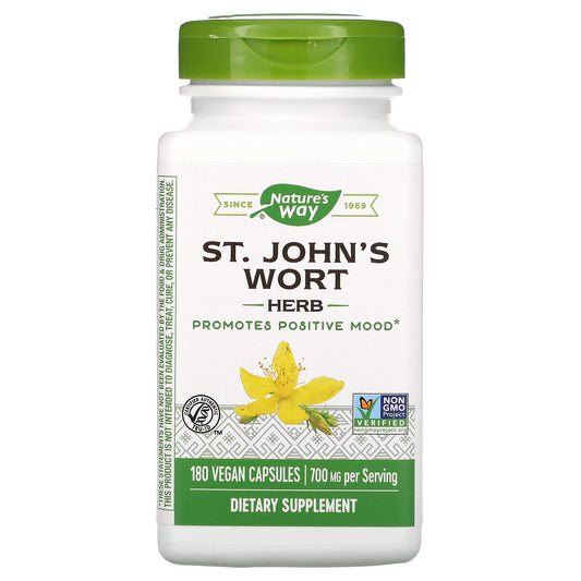 Nature's Way, St. John's Wort Herb, 700 mg, 180 Vegan Capsules (350 mg per Capsule)