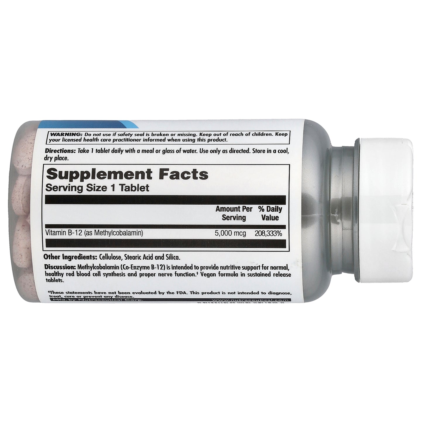 KAL, Methyl B-12, Sustained Release, 5,000 mcg, 60 Tablets