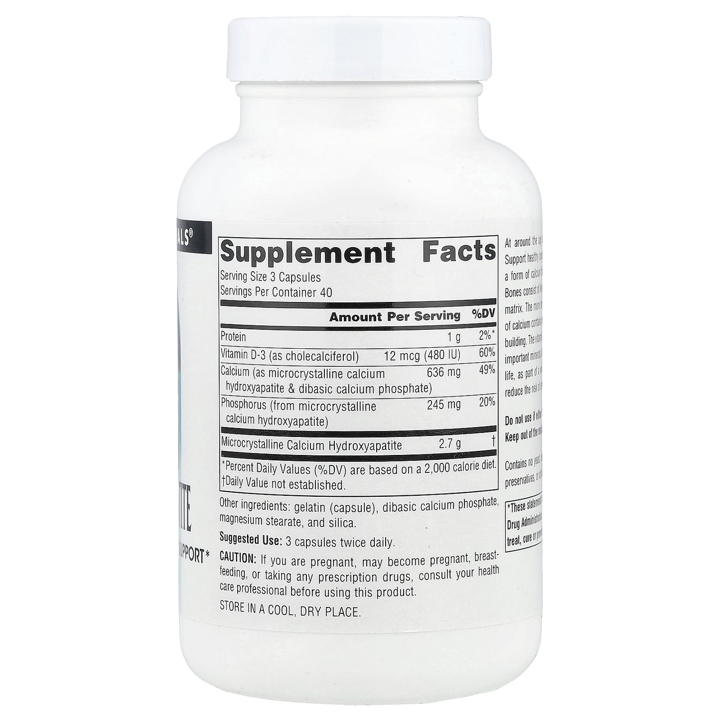 Source Naturals, Calcium Hydroxyapatite, 120 Capsules