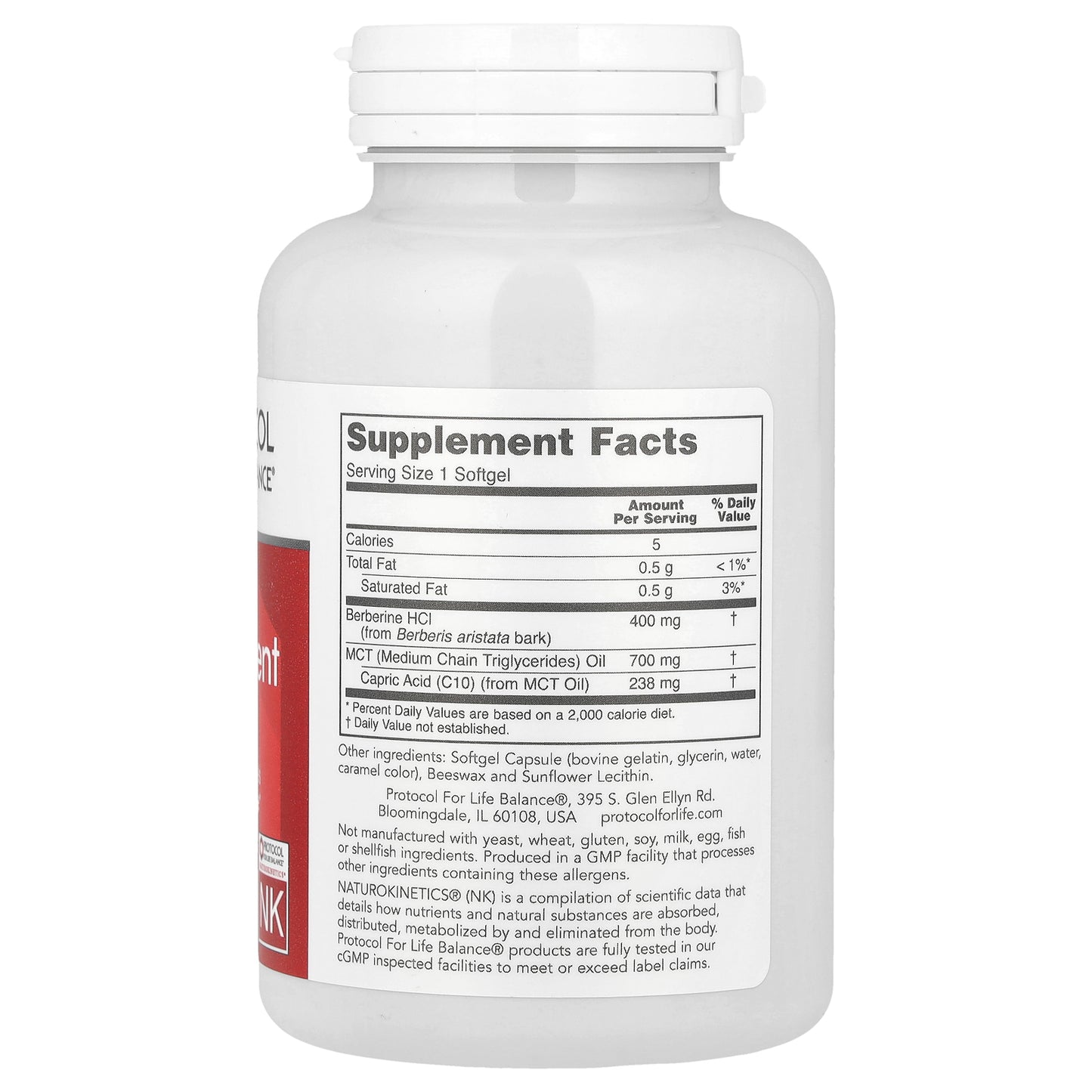 Protocol for Life Balance, Glucose Management with Berberine HCl, 90 Softgels