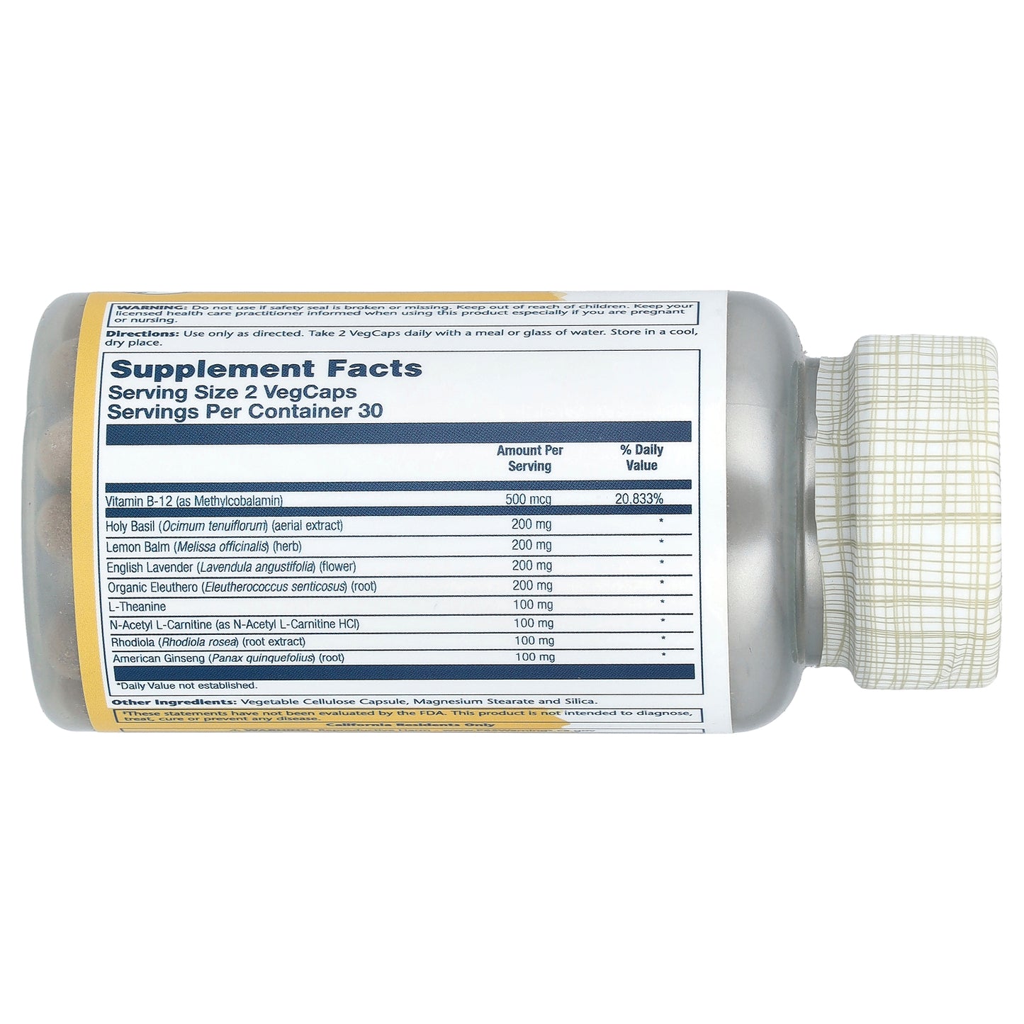 Solaray, Total Calm™ Advanced, 60 VegCaps