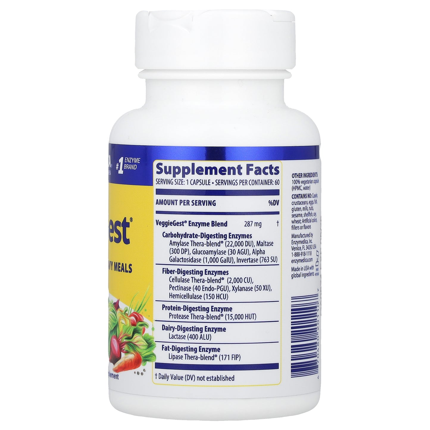 Enzymedica, VeggieGest®, 60 Capsules