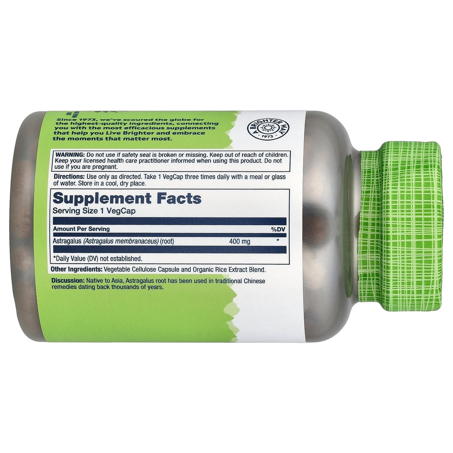 Solaray, True Herbs, Astragalus, 400 mg, 180 VegCaps