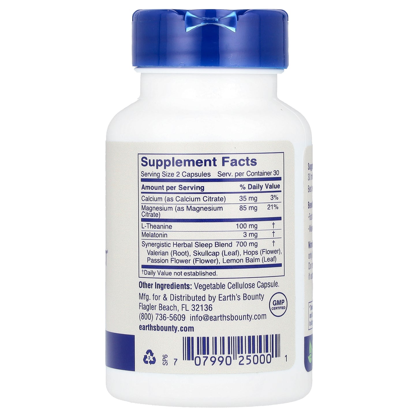 Earth's Bounty, Sleep Perfect, 60 Capsules