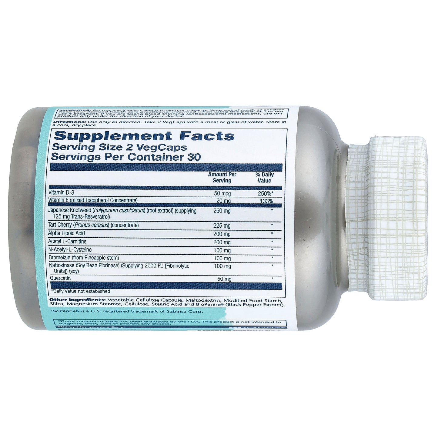 Solaray, Acetyl L-Carnitine Alpha Lipoic Acid, 60 VegCaps