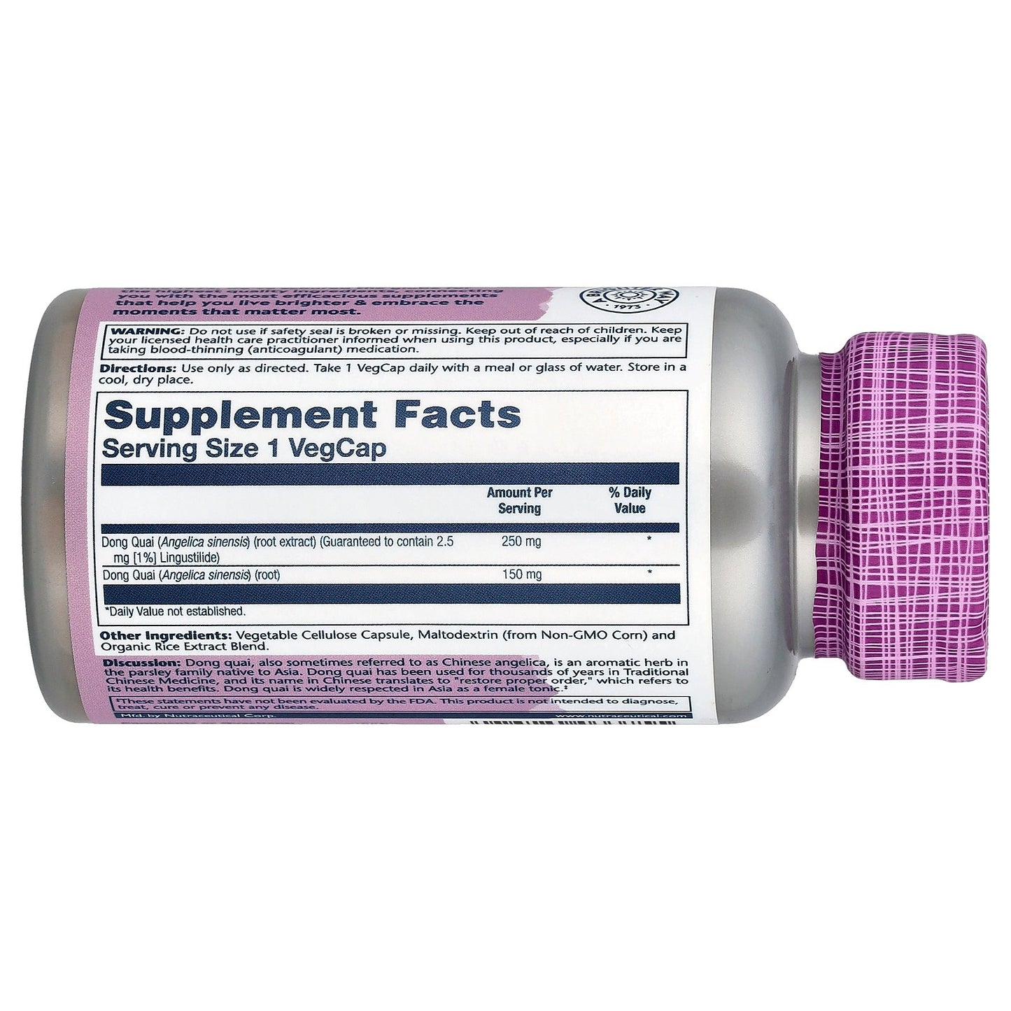 Solaray, Vital Extracts, Dong Quai, 250 mg, 60 VegCaps